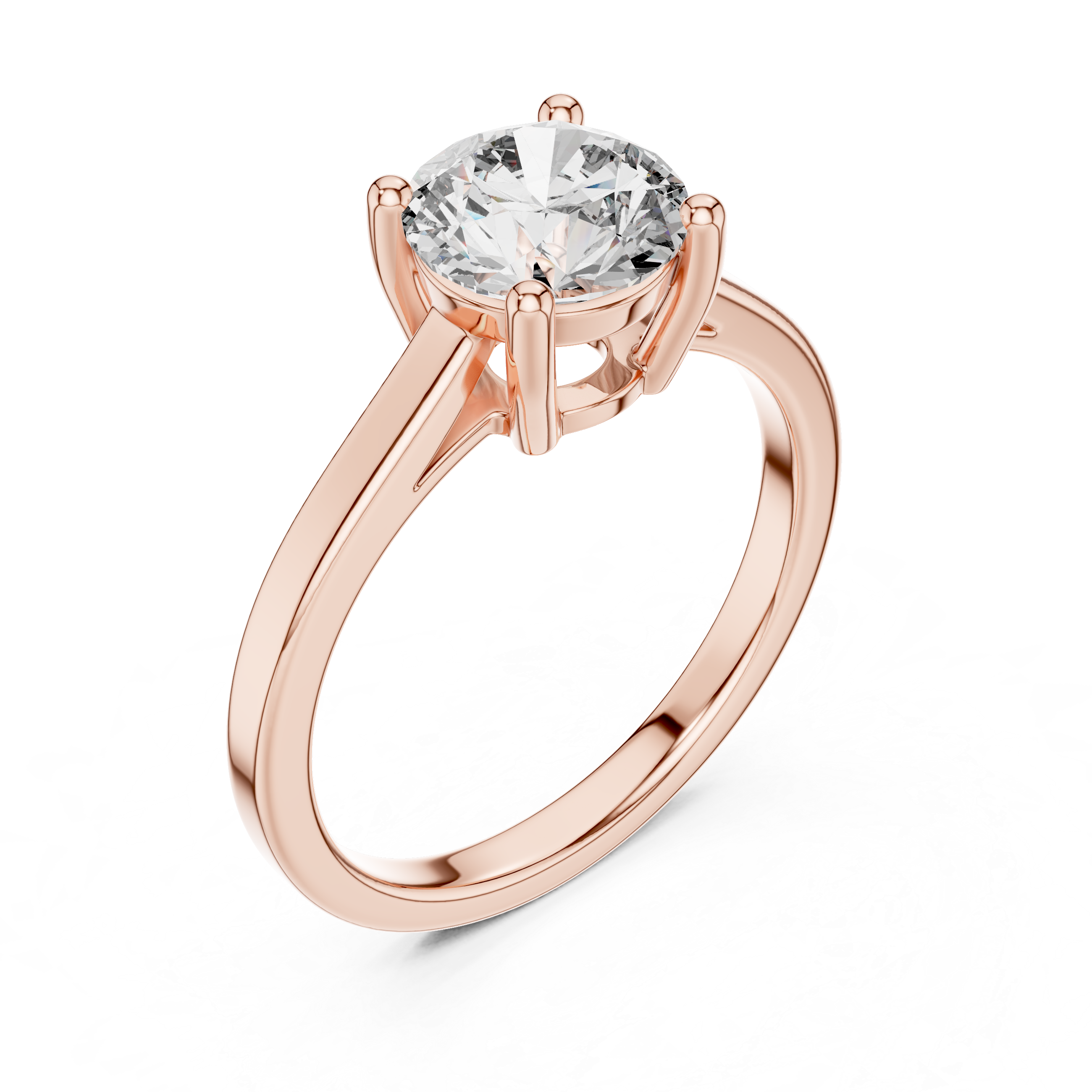 Round Cut Brilliant Moissanite VVS1 Eternity Engagement Ring