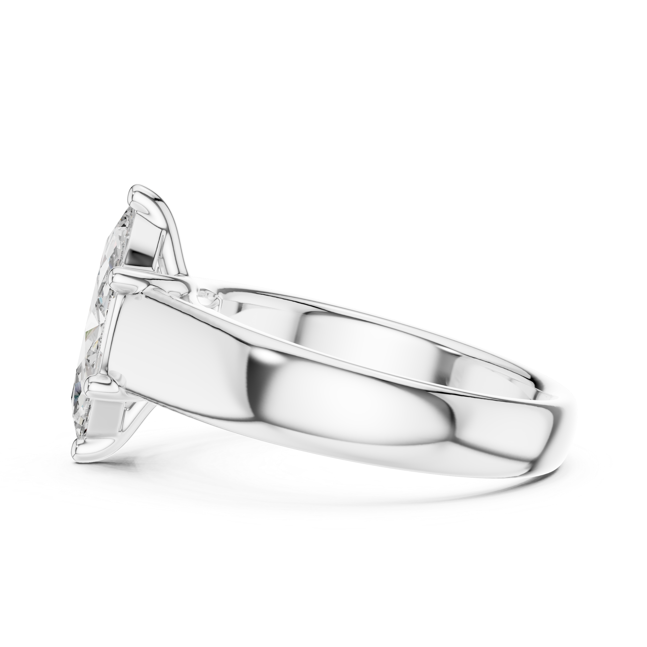 Marquise Cut Brilliant Moissanite VVS1 Eternity Engagement Ring