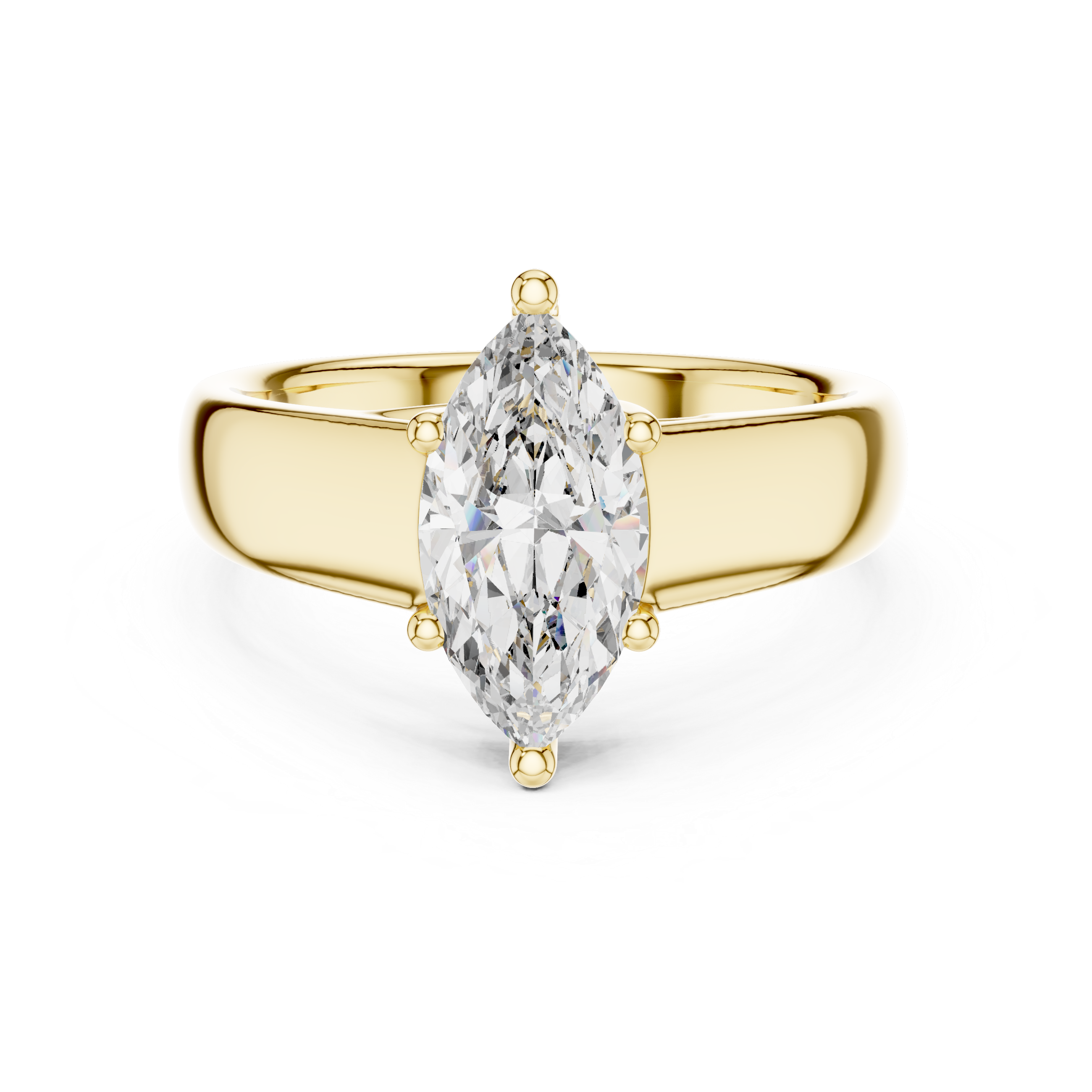 Marquise Cut Brilliant Moissanite VVS1 Eternity Engagement Ring