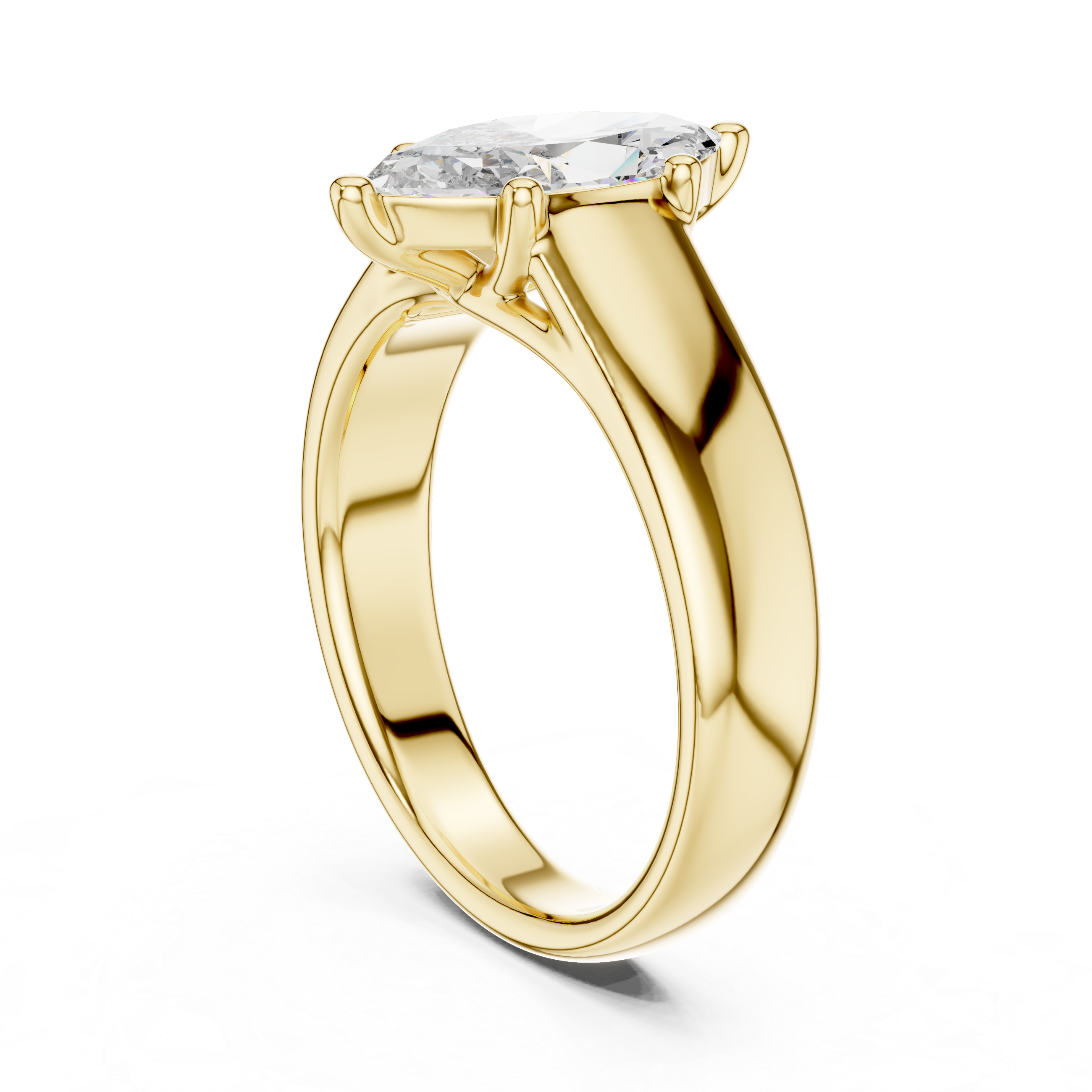 Marquise Cut Brilliant Moissanite VVS1 Eternity Engagement Ring