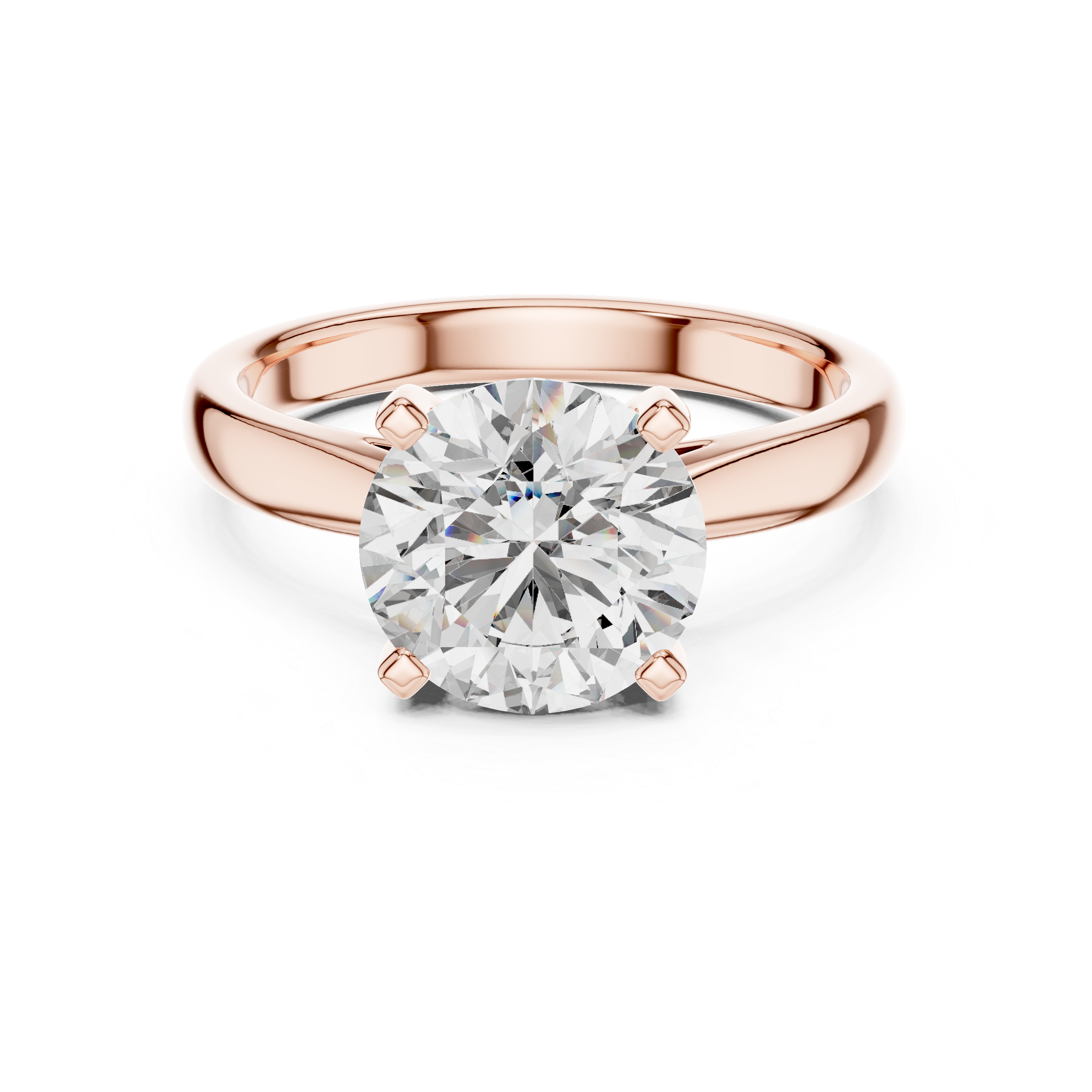 Round Cut Brilliant Moissanite VVS1 Eternity Engagement Ring