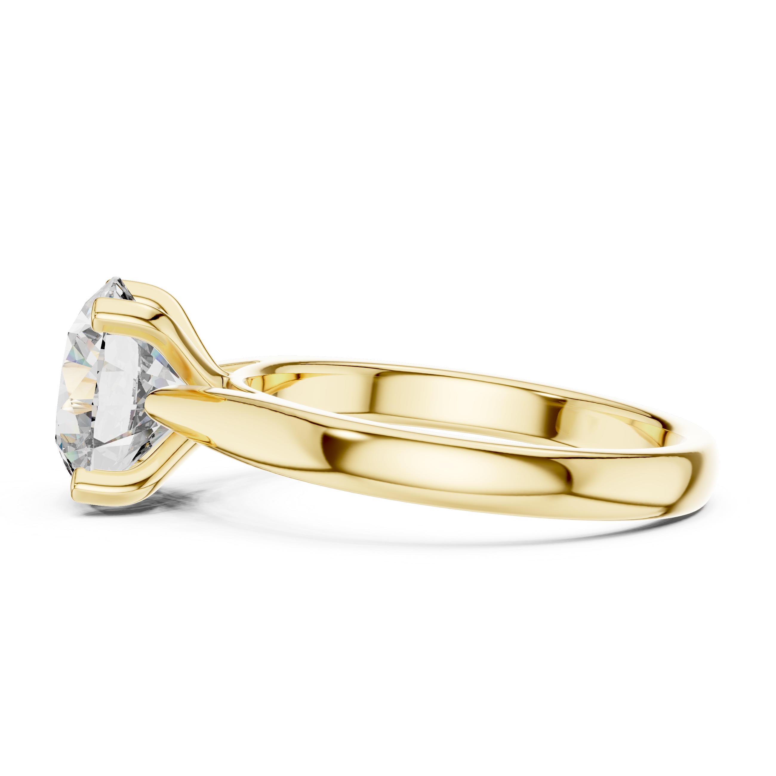 Round Cut Brilliant Moissanite VVS1 Eternity Engagement Ring