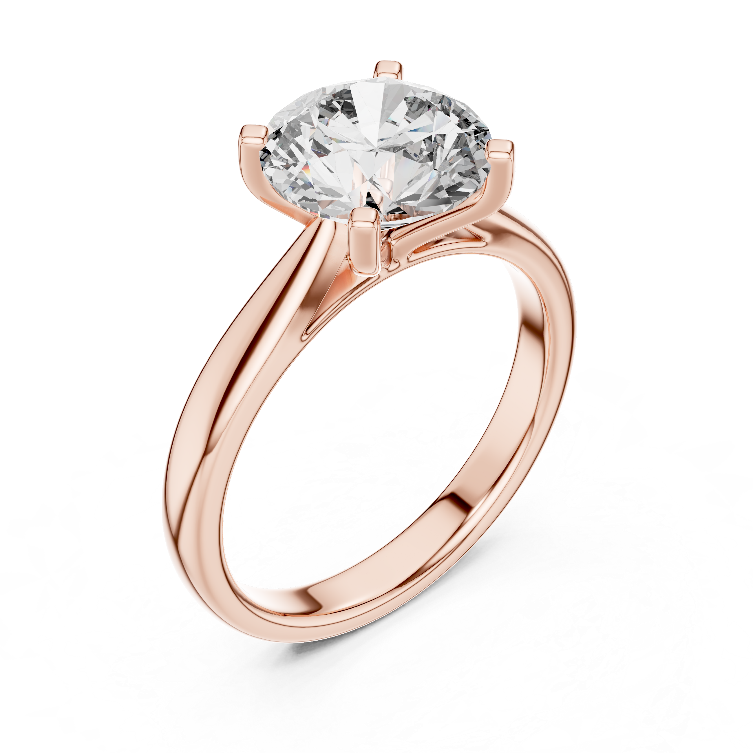Round Cut Brilliant Moissanite VVS1 Eternity Engagement Ring