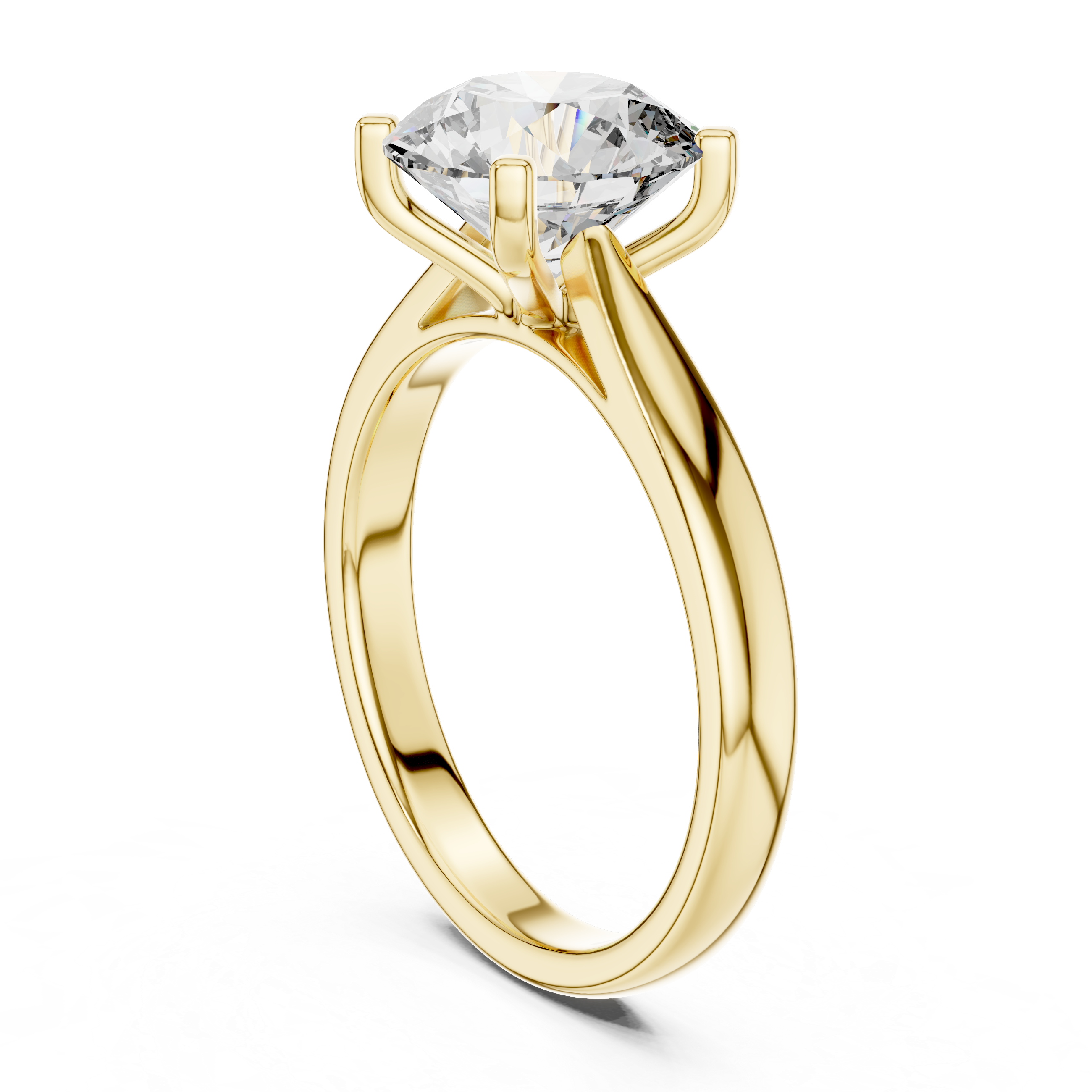 Round Cut Brilliant Moissanite VVS1 Eternity Engagement Ring