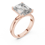 Emerald Cut Brilliant Moissanite VVS1 Eternity Engagement Ring