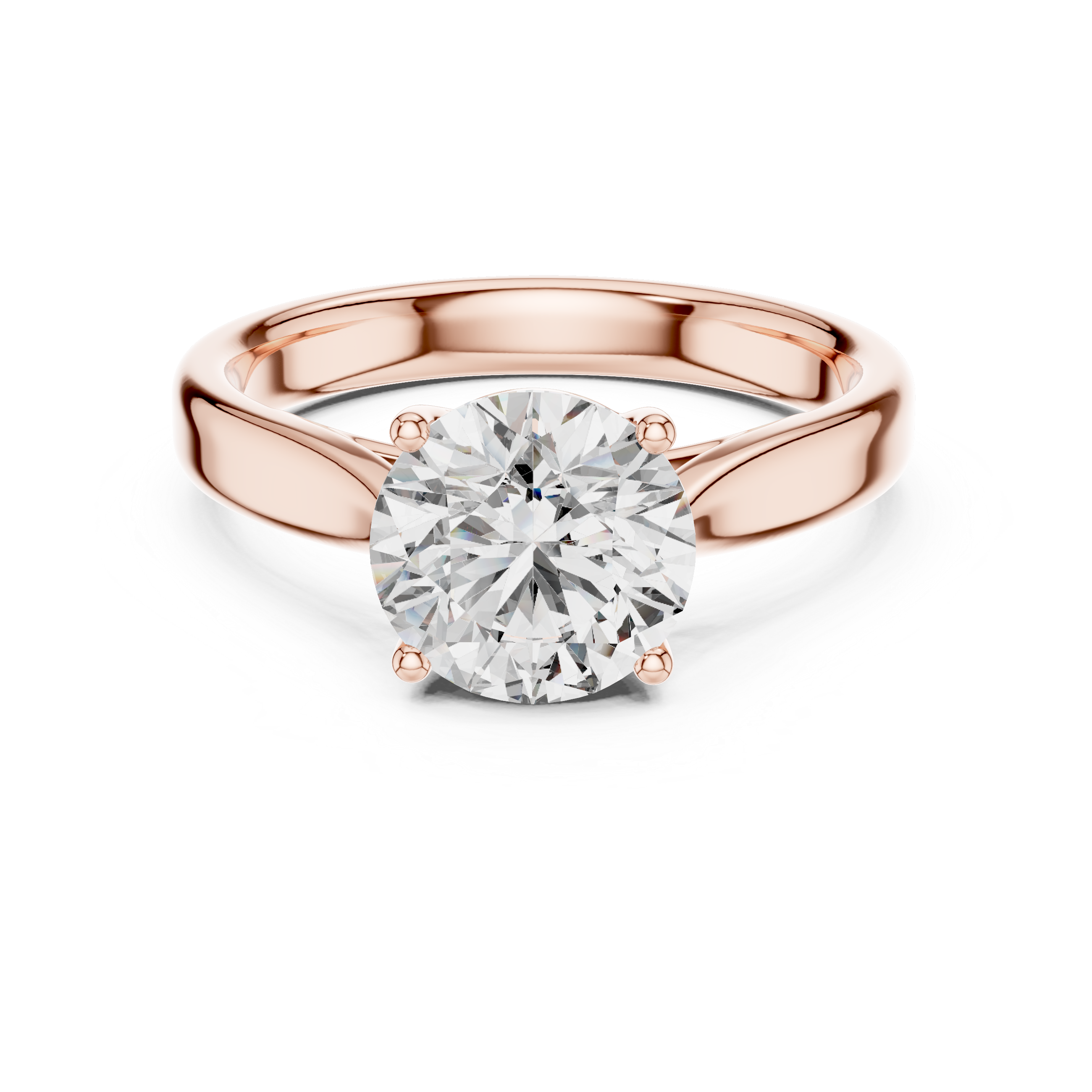 Round Cut Brilliant Moissanite VVS1 Eternity Engagement Ring