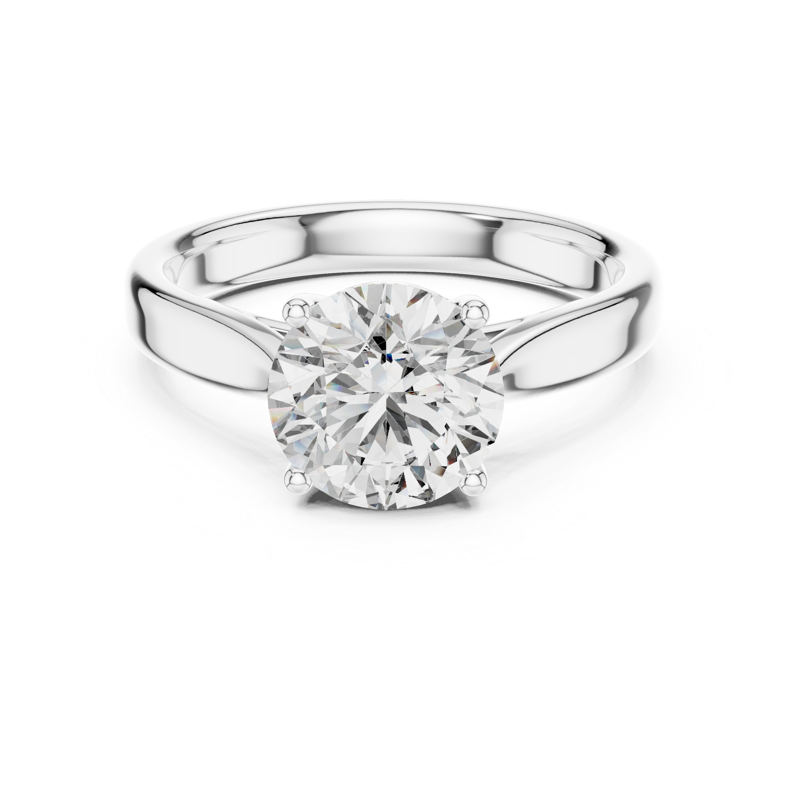 Round Cut Brilliant Moissanite VVS1 Eternity Engagement Ring