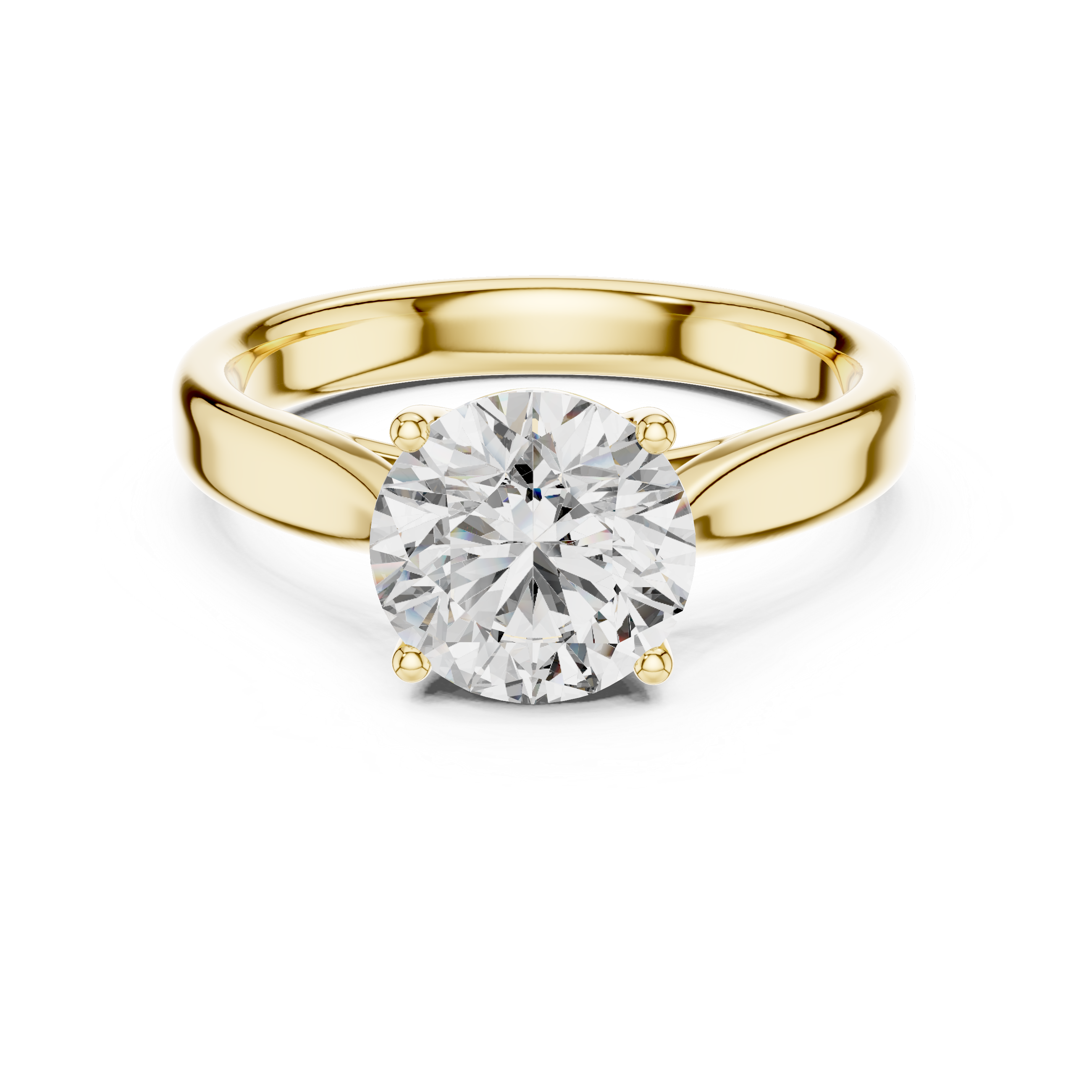 Round Cut Brilliant Moissanite VVS1 Eternity Engagement Ring