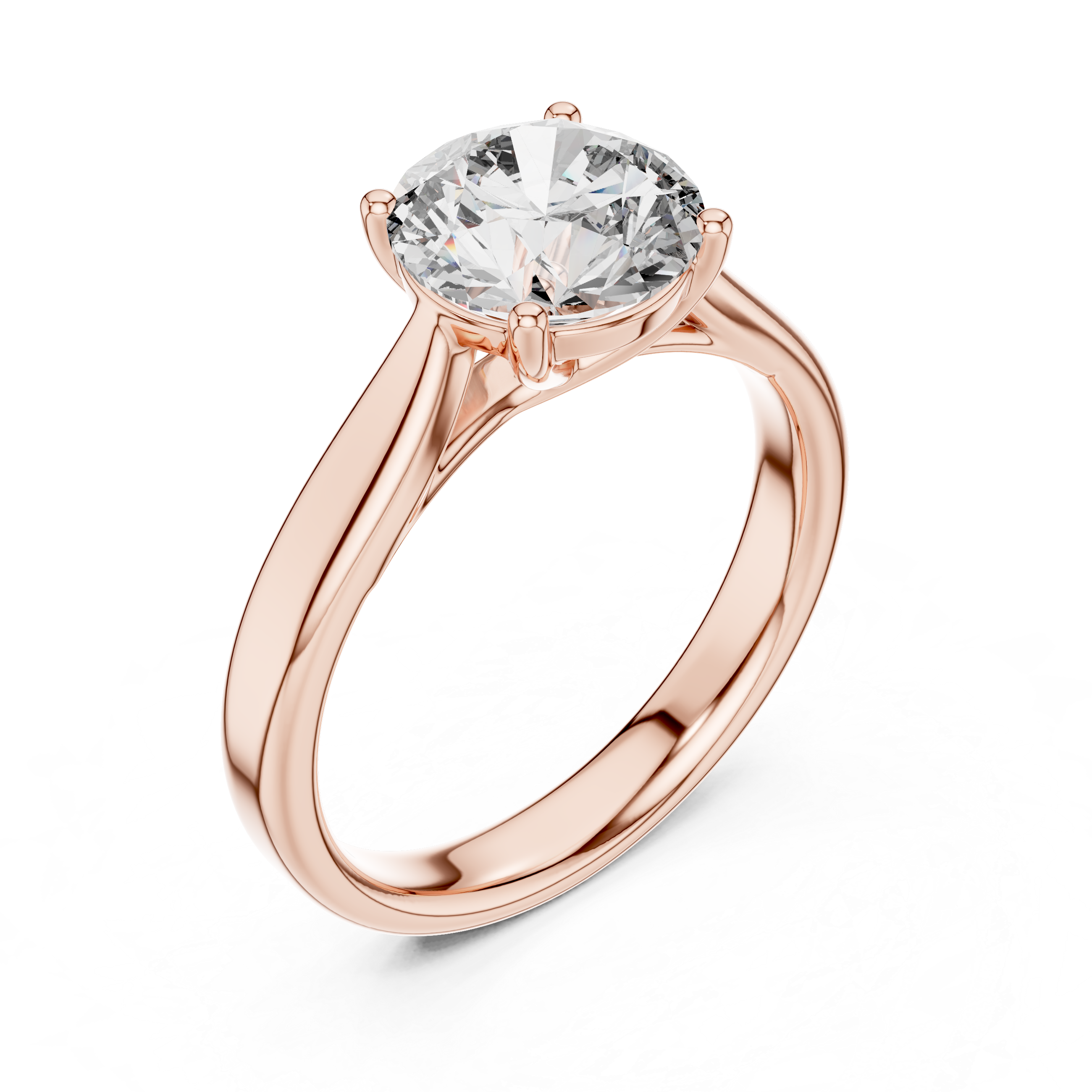 Round Cut Brilliant Moissanite VVS1 Eternity Engagement Ring