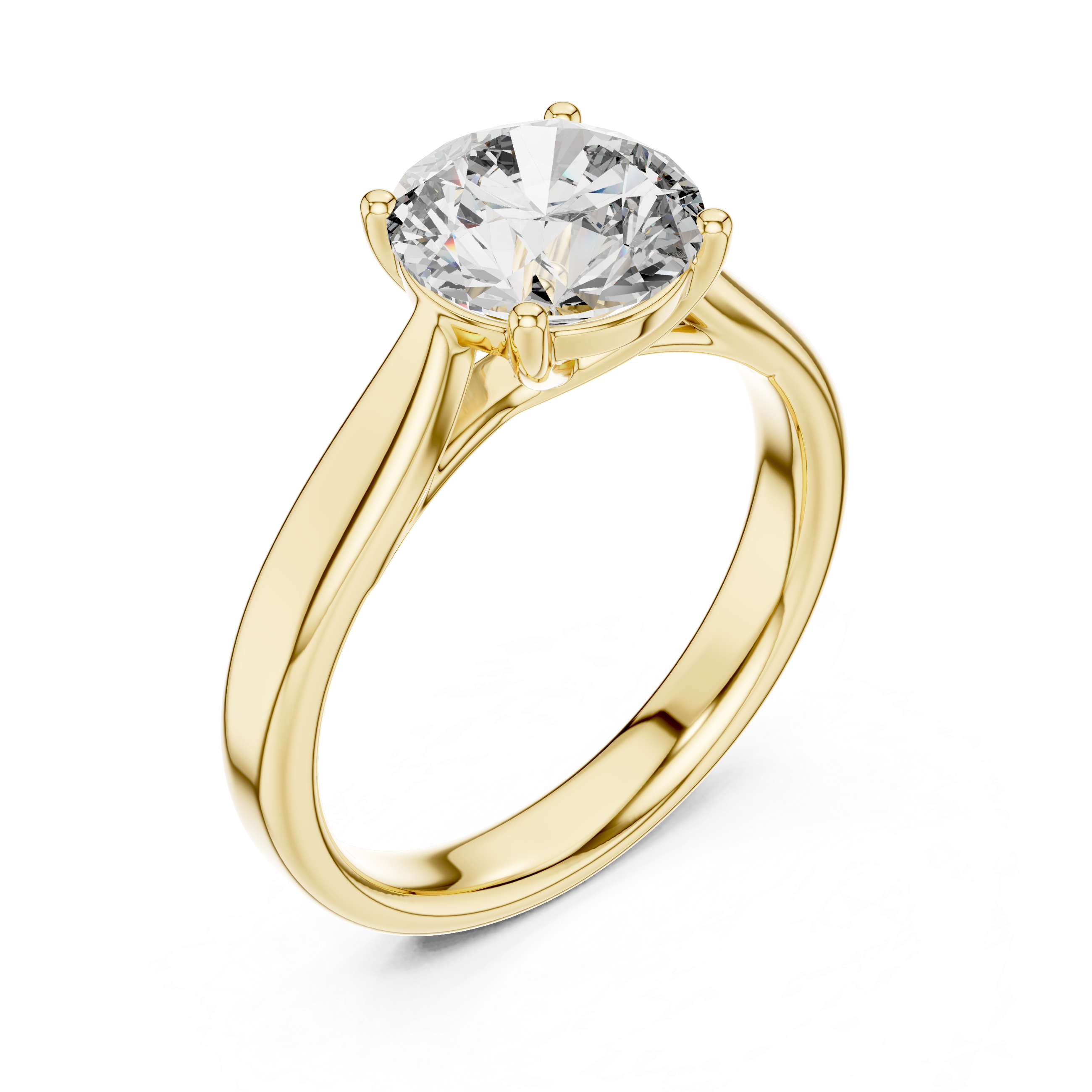 Round Cut Brilliant Moissanite VVS1 Eternity Engagement Ring
