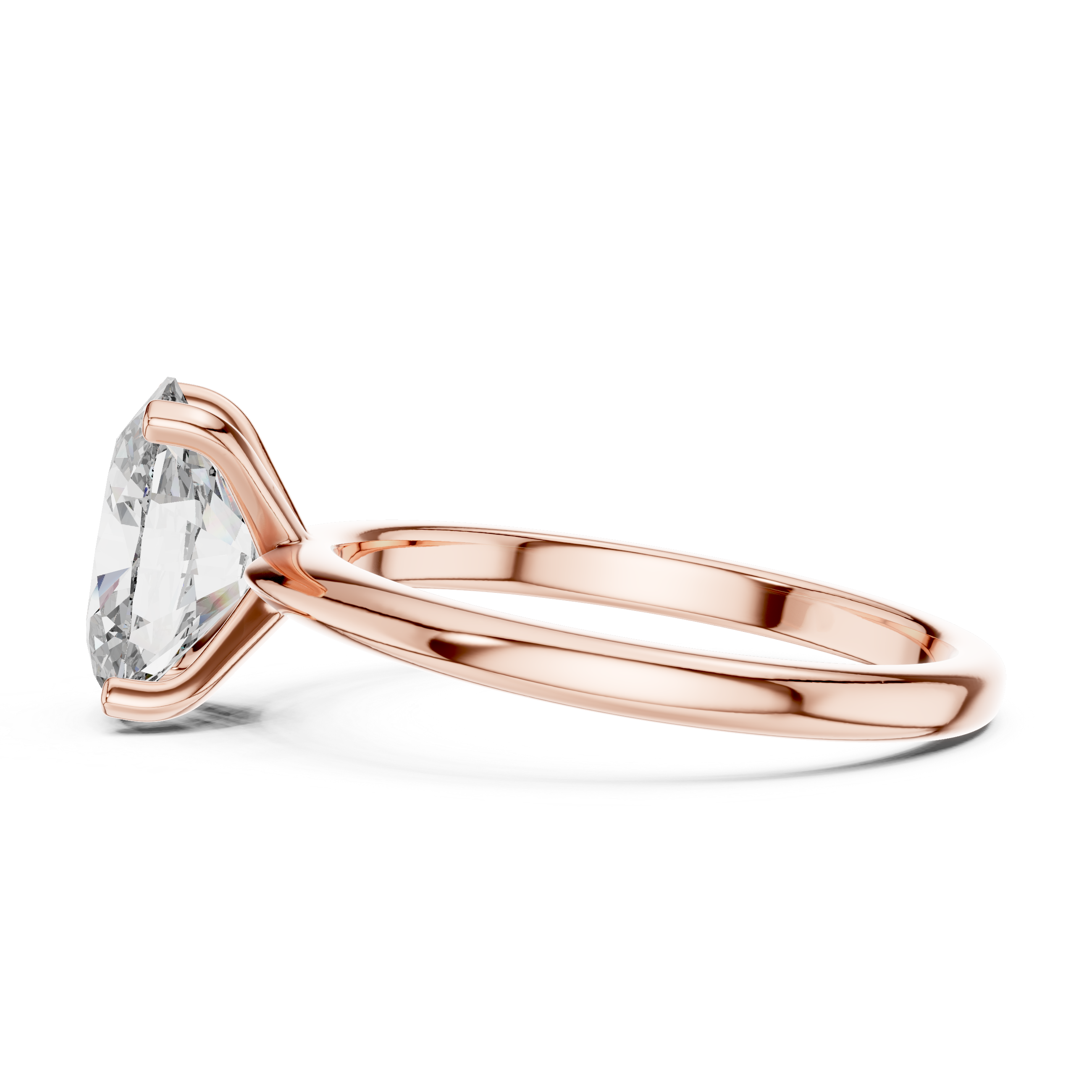 Oval Cut Brilliant Moissanite VVS1 Eternity Engagement Ring