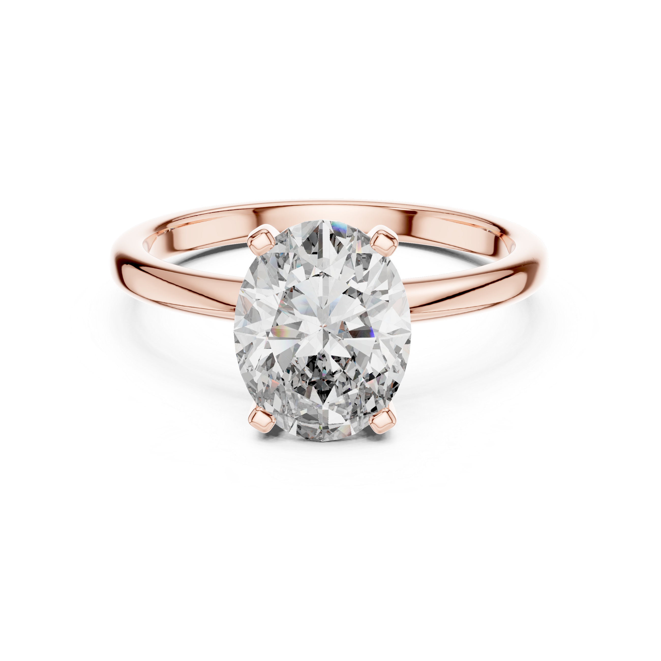 Oval Cut Brilliant Moissanite VVS1 Eternity Engagement Ring