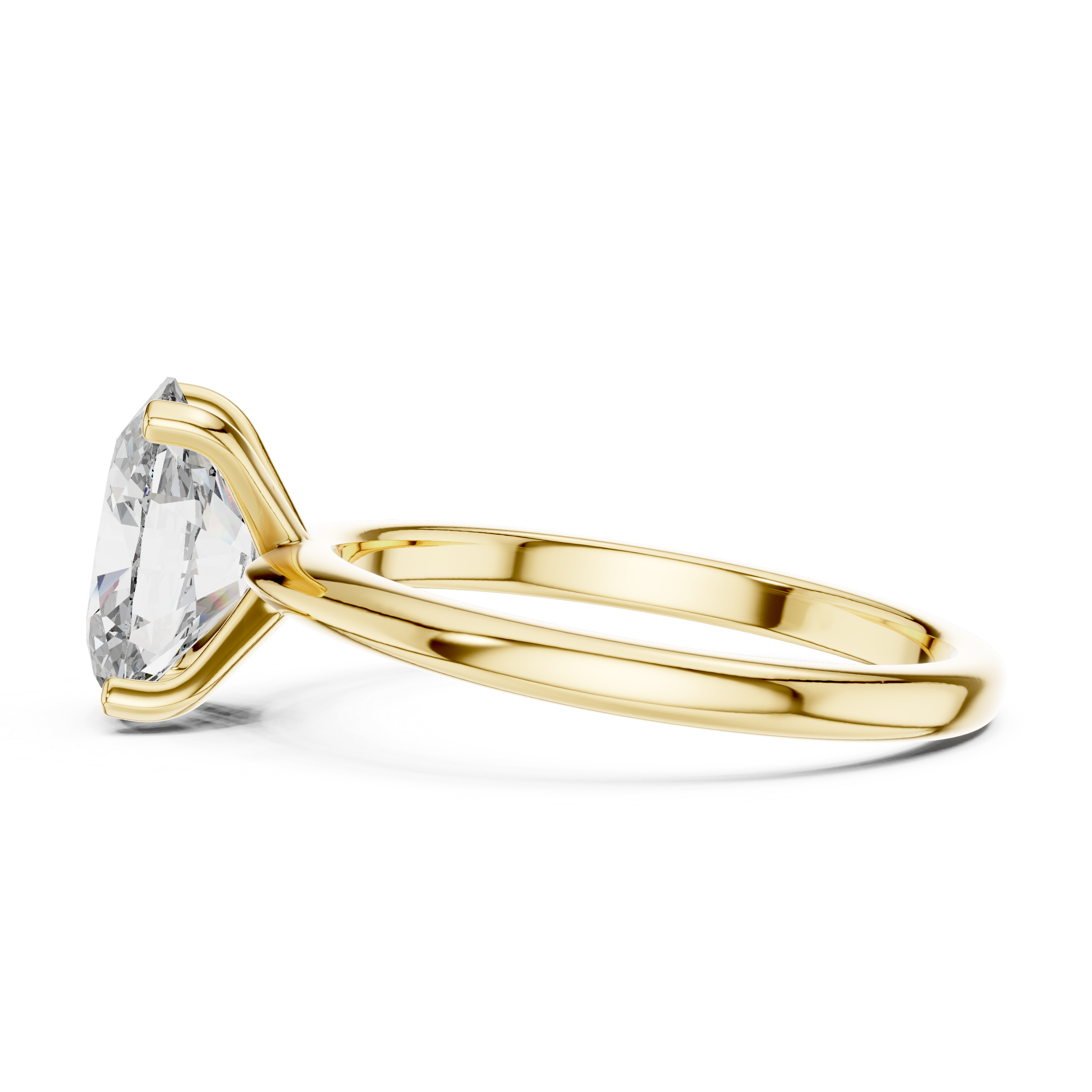 Oval Cut Brilliant Moissanite VVS1 Eternity Engagement Ring