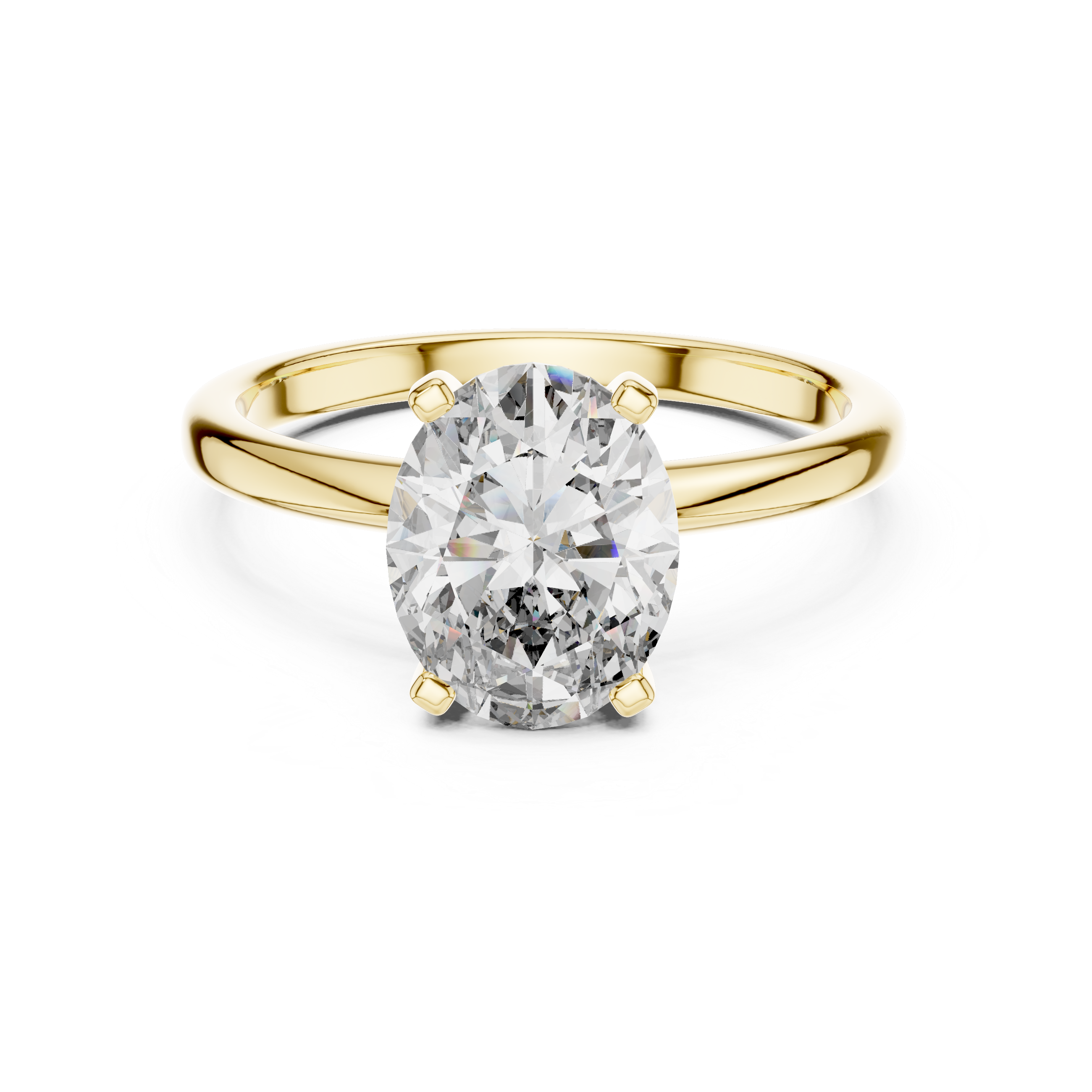 Oval Cut Brilliant Moissanite VVS1 Eternity Engagement Ring