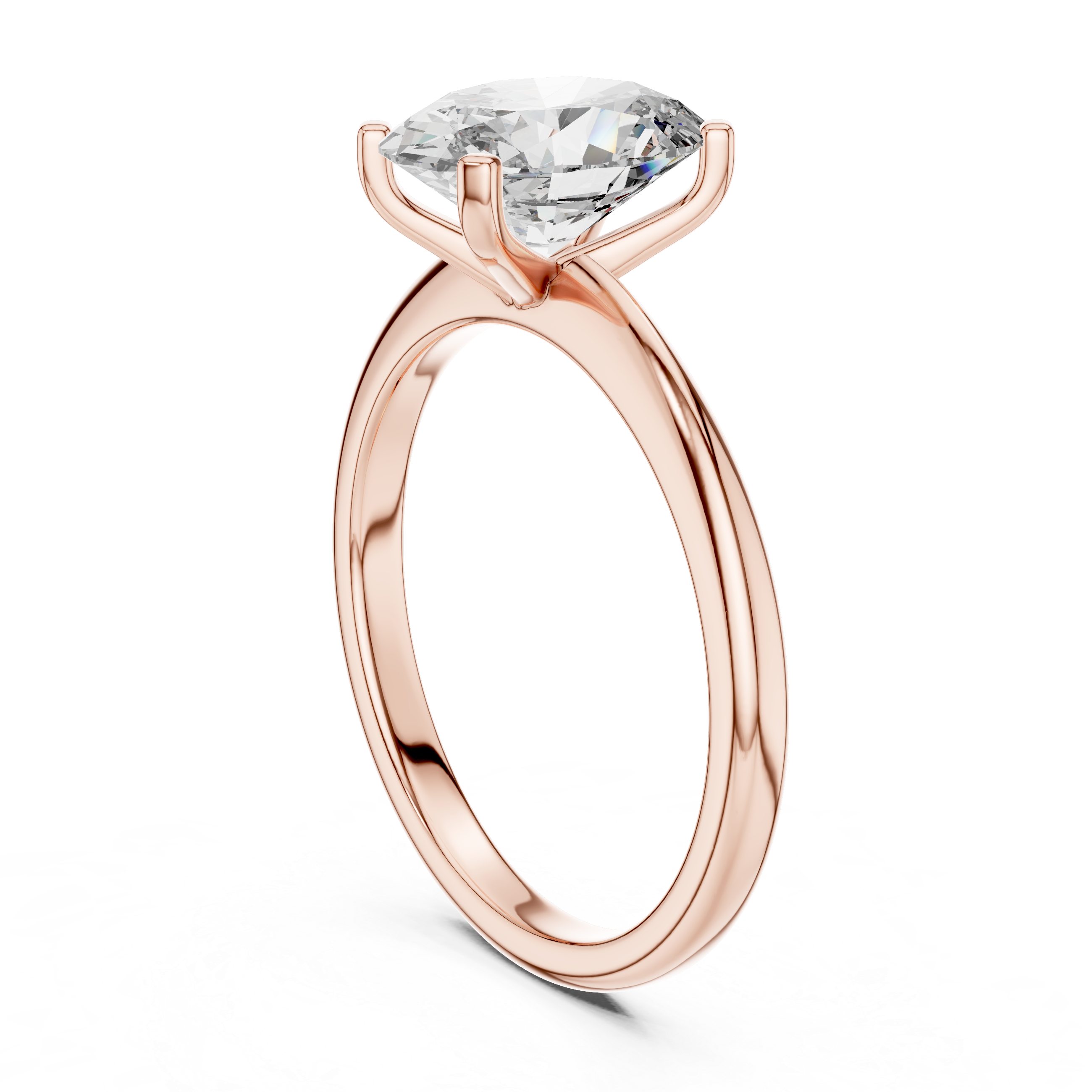 Oval Cut Brilliant Moissanite VVS1 Eternity Engagement Ring