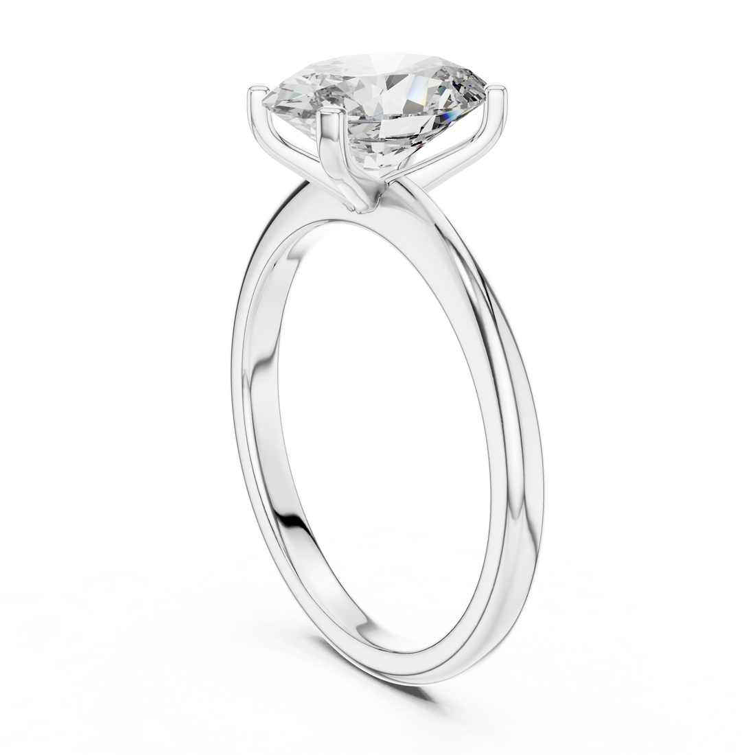 Oval Cut Brilliant Moissanite VVS1 Eternity Engagement Ring