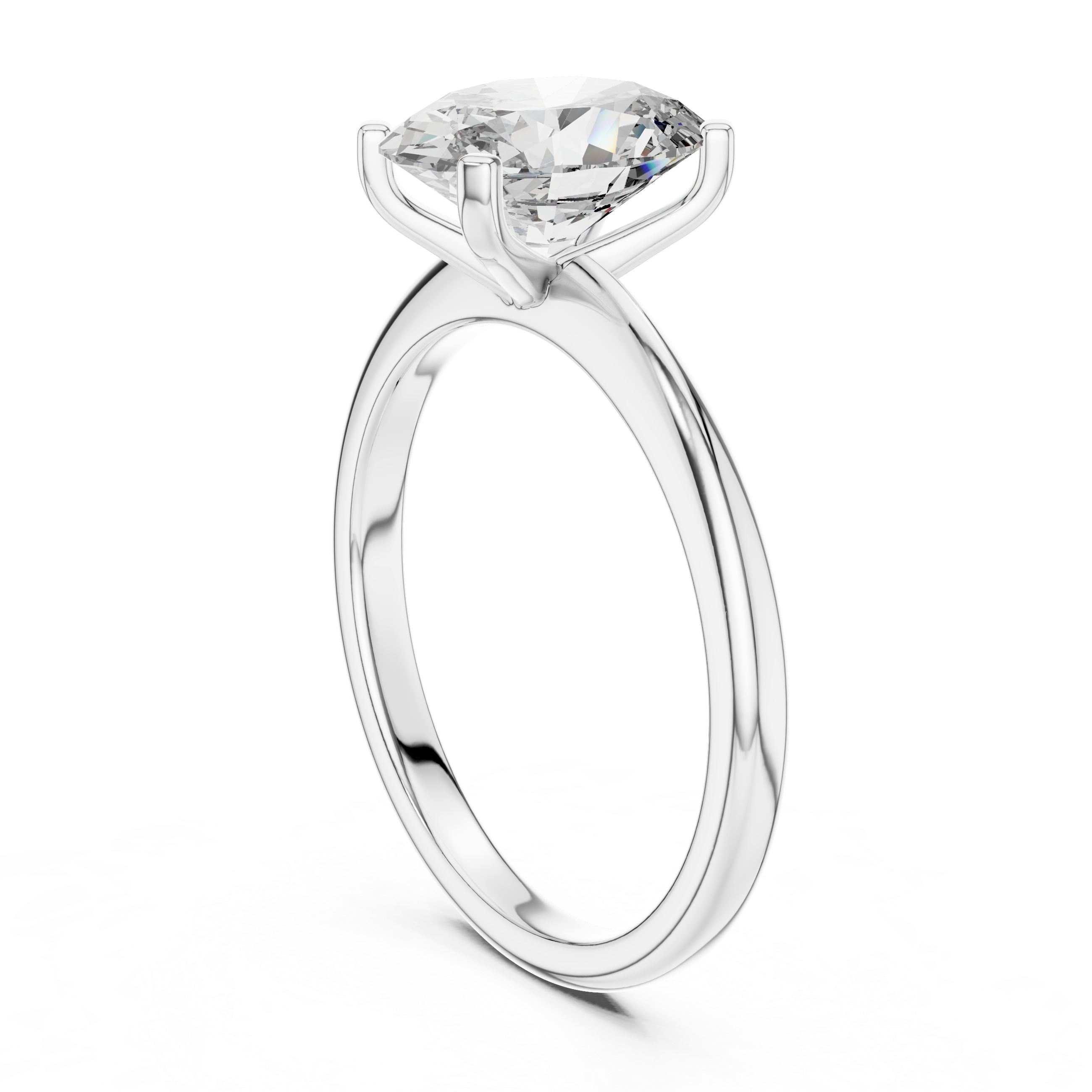 Oval Cut Brilliant Moissanite VVS1 Eternity Engagement Ring