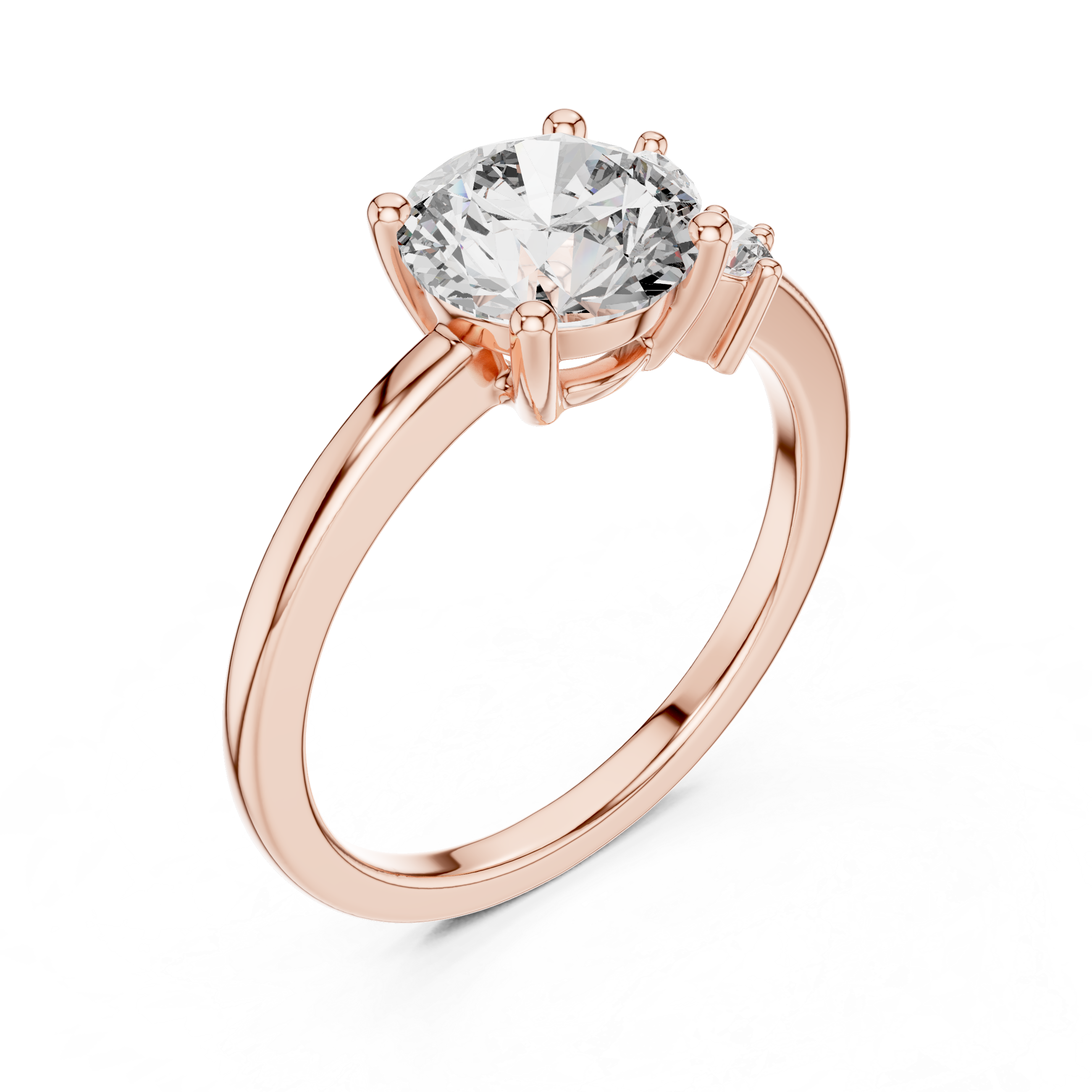 Round And Marquise Cut Brilliant Moissanite VVS1 Eternity Engagement Ring