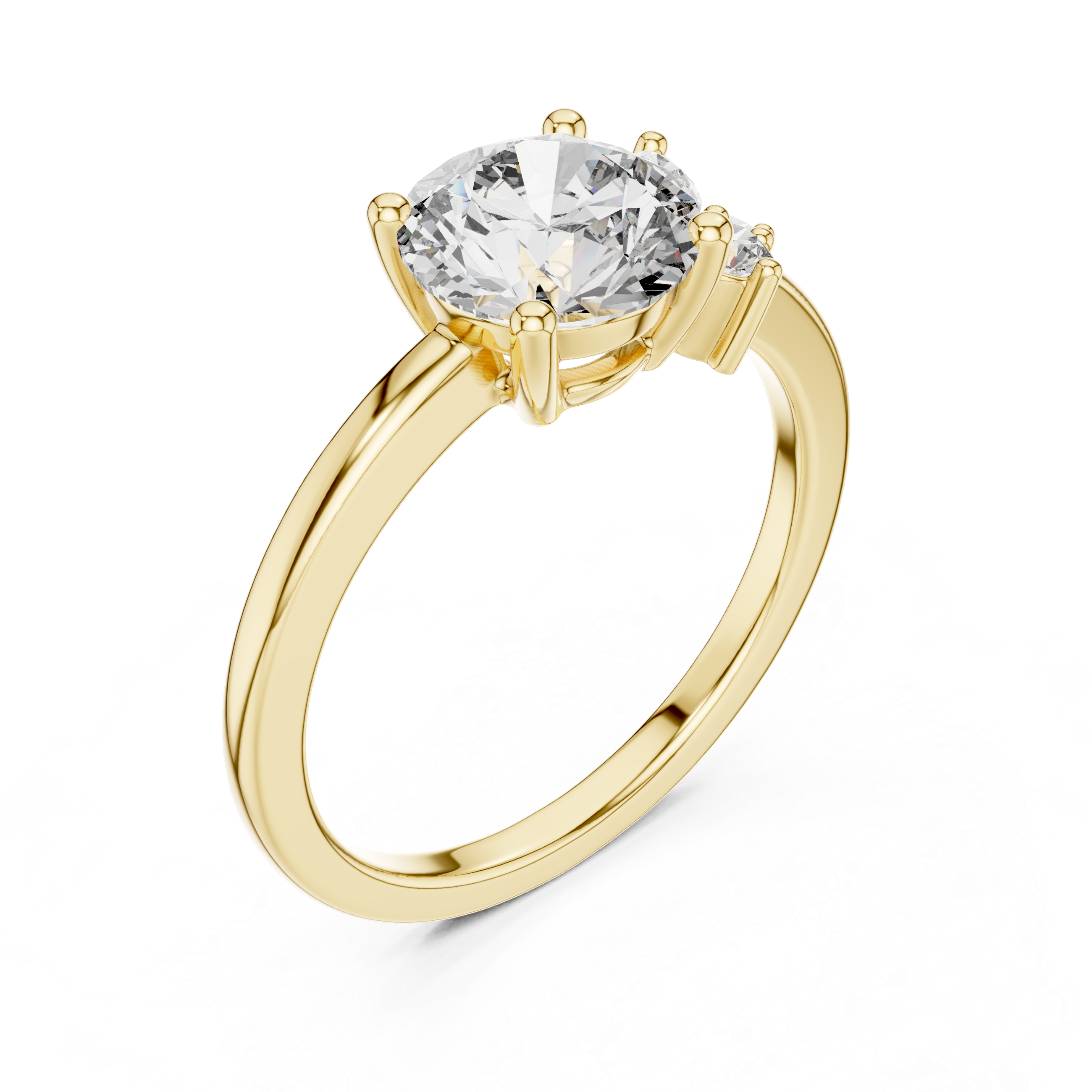 Round And Marquise Cut Brilliant Moissanite VVS1 Eternity Engagement Ring