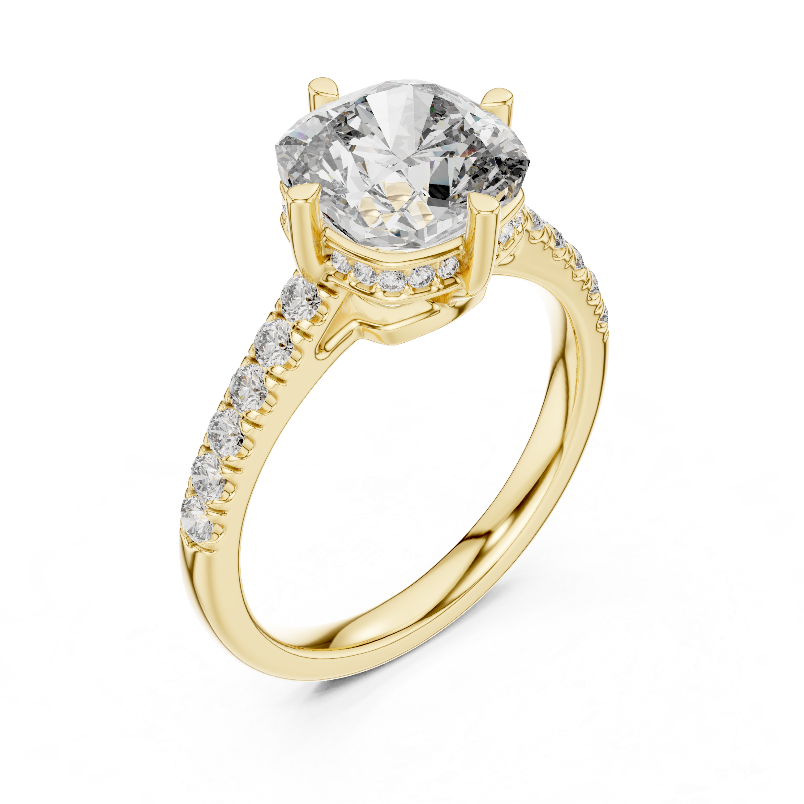 Cushion And Round Cut Brilliant Moissanite VVS1 Eternity Engagement Ring