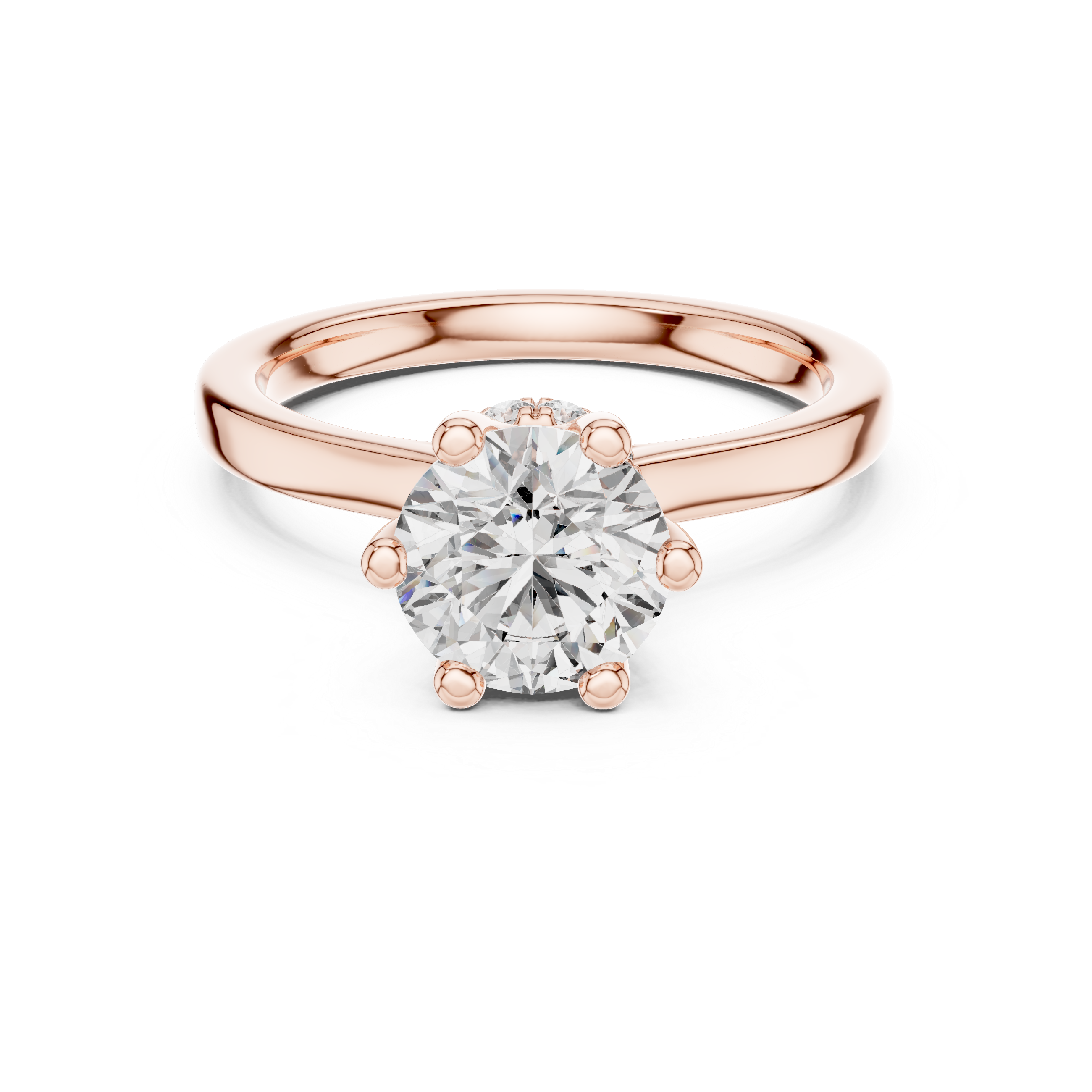 Round Cut Brilliant Moissanite VVS1 Eternity Engagement Ring