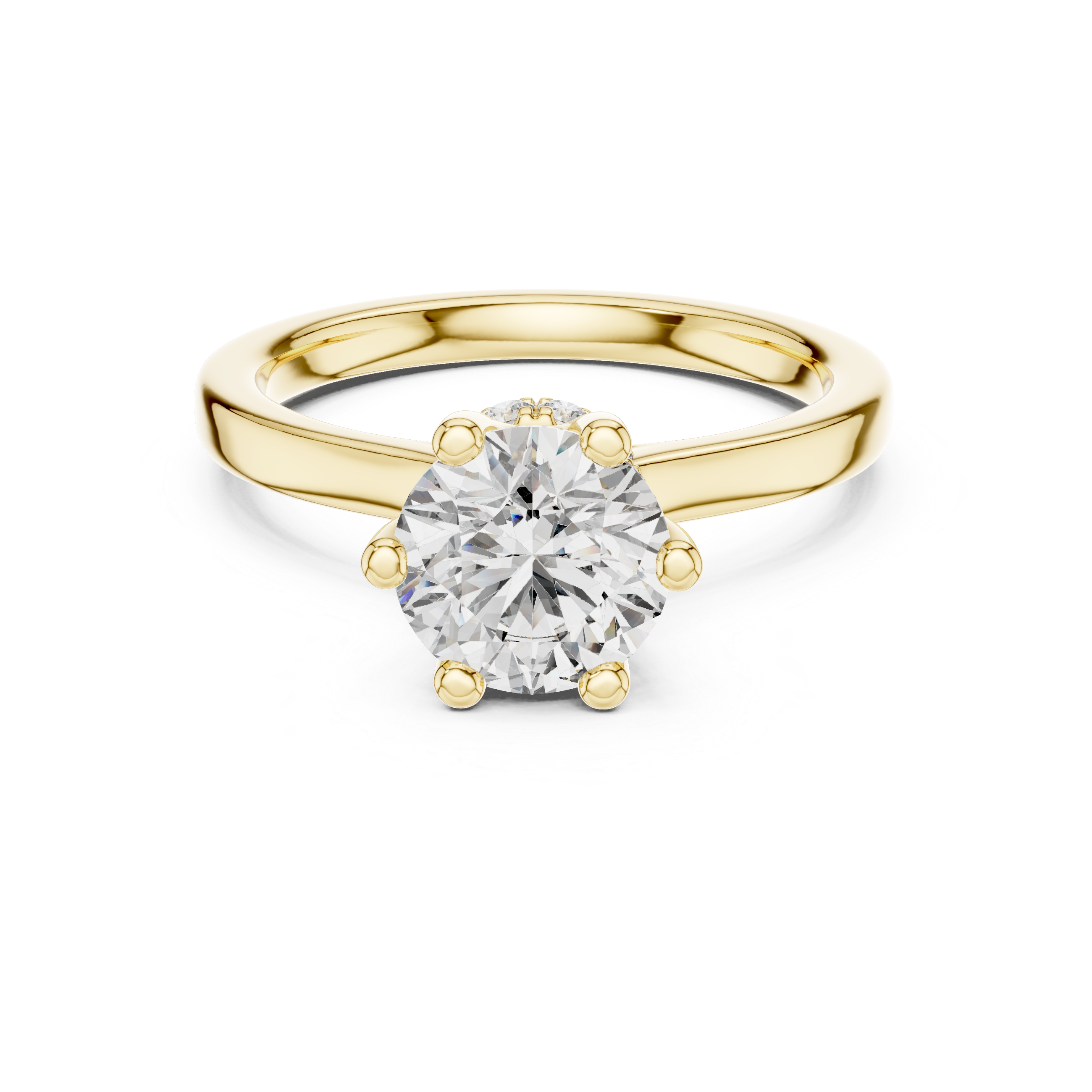 Round Cut Brilliant Moissanite VVS1 Eternity Engagement Ring