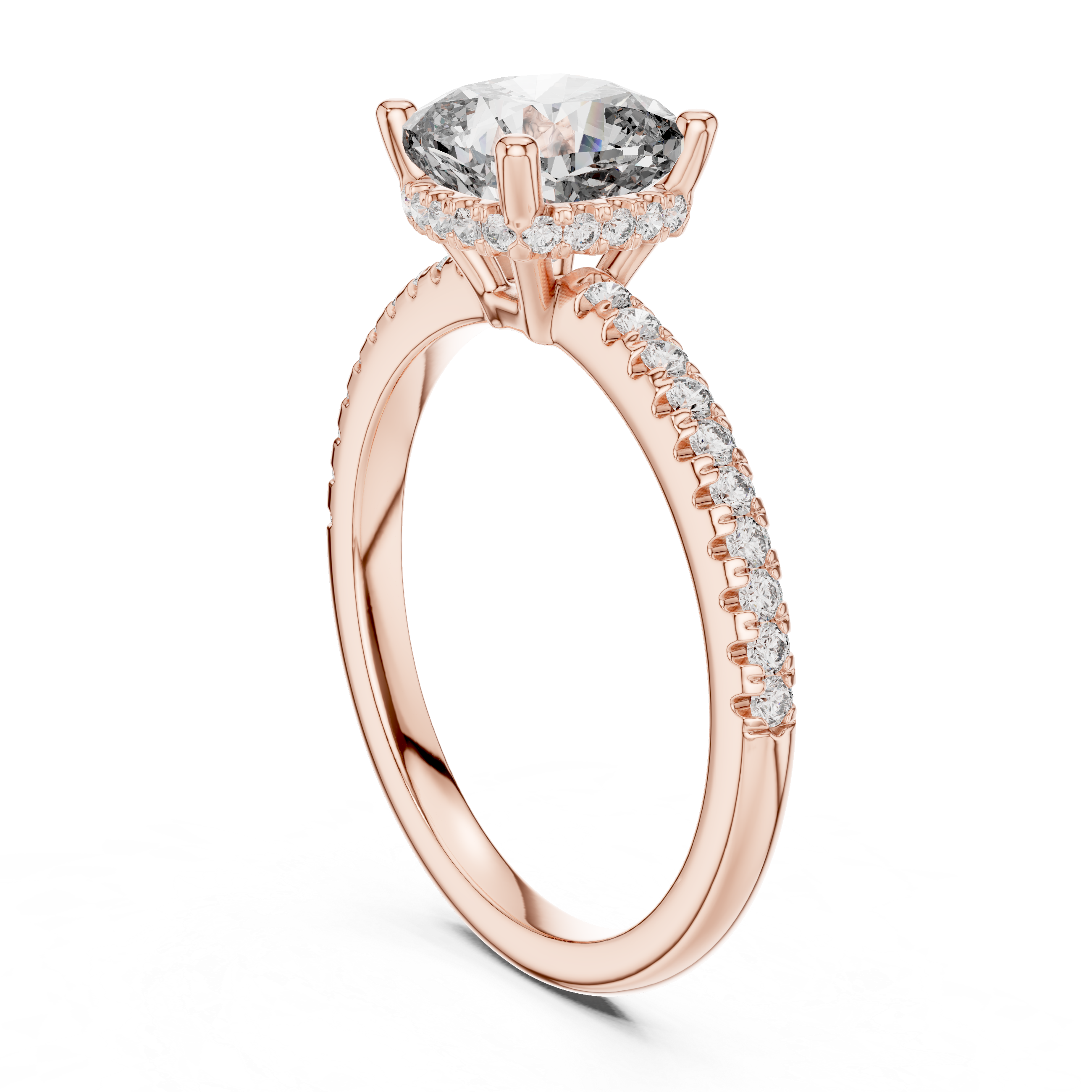 Cushion And Round Cut Brilliant Moissanite VVS1 Eternity Engagement Ring