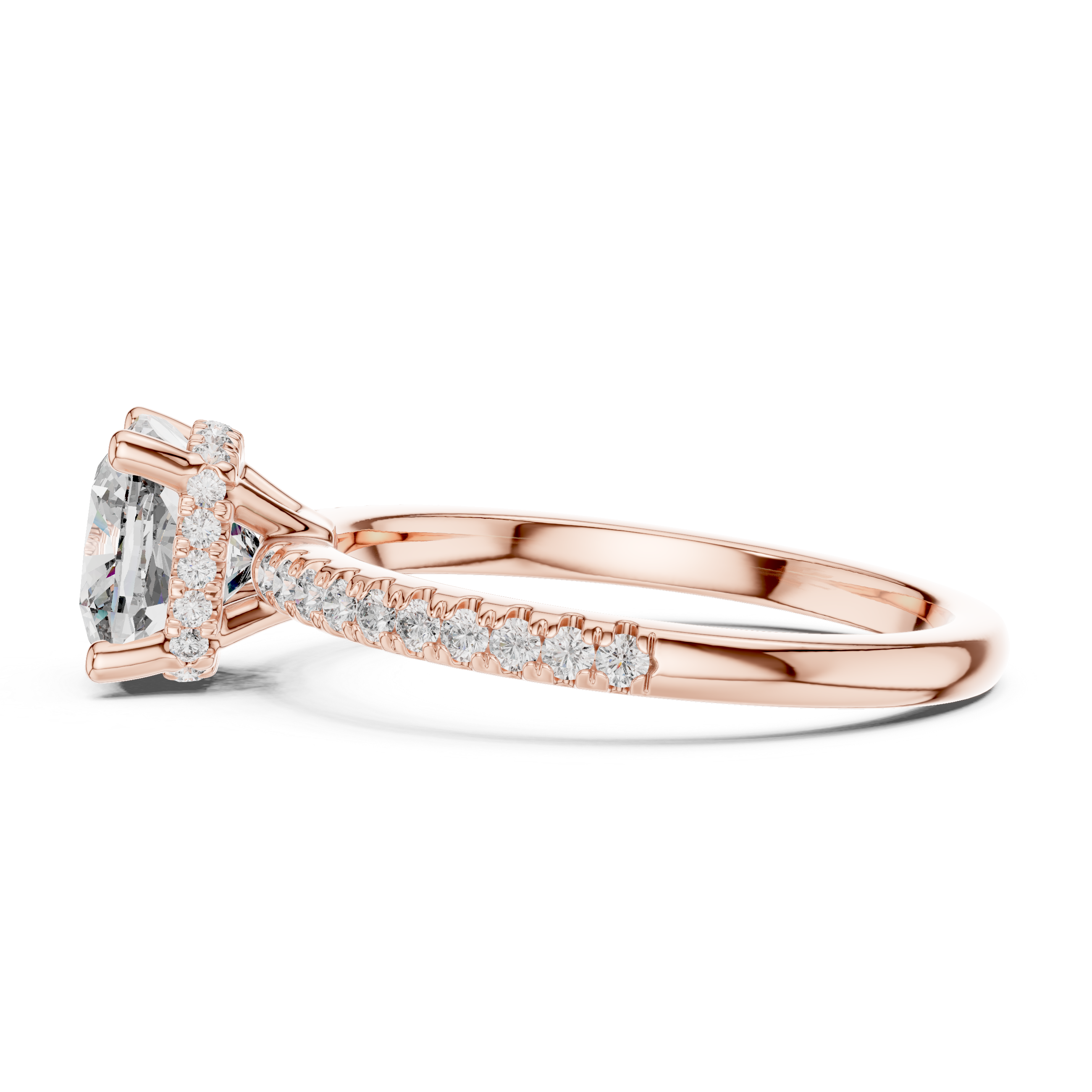 Cushion And Round Cut Brilliant Moissanite VVS1 Eternity Engagement Ring