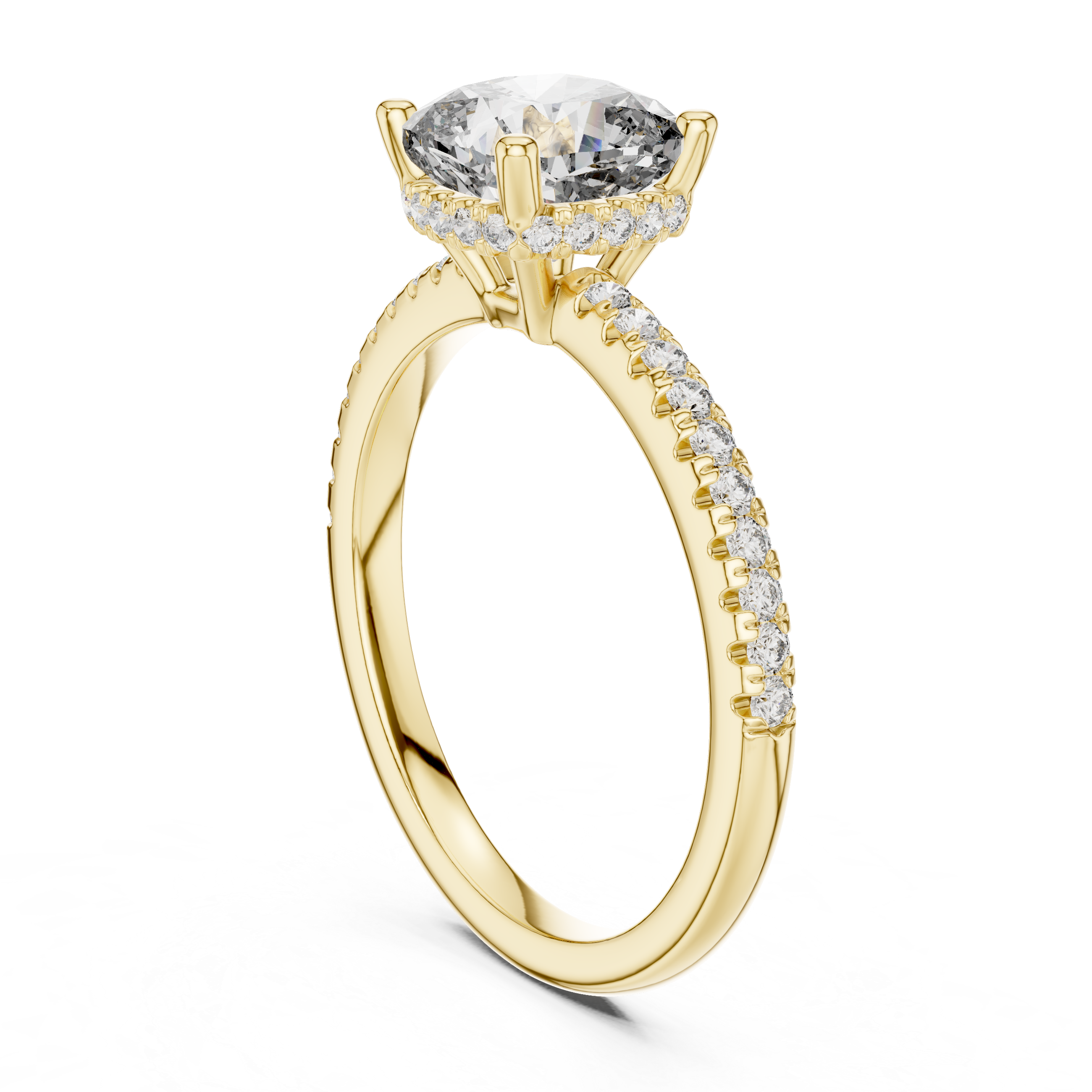 Cushion And Round Cut Brilliant Moissanite VVS1 Eternity Engagement Ring