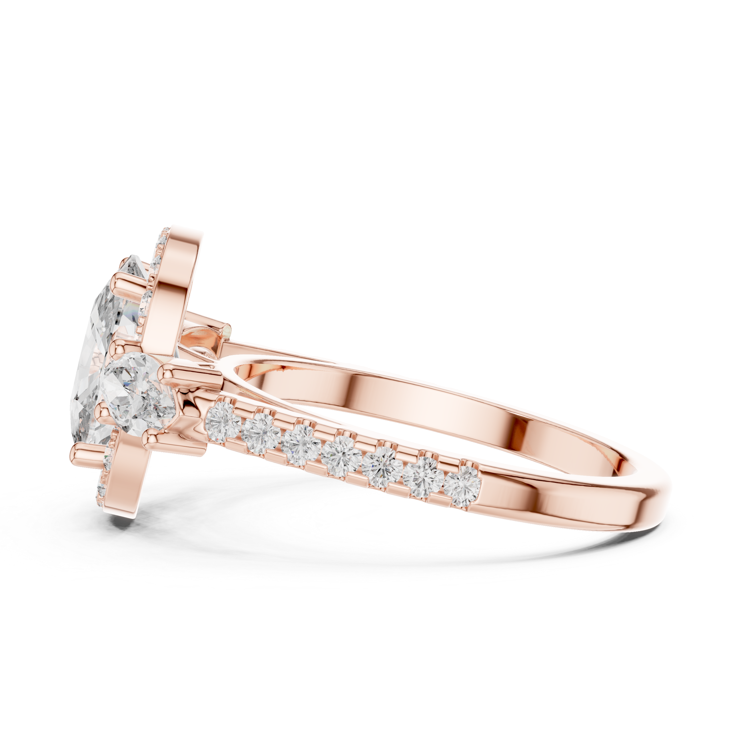 Oval & Marquise Brilliant Moissanite VVS1 Eternity Engagement Ring