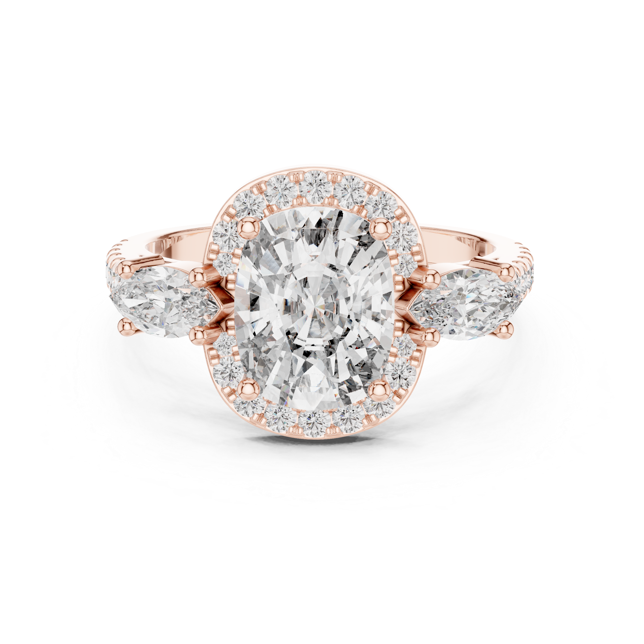 Oval & Marquise Brilliant Moissanite VVS1 Eternity Engagement Ring