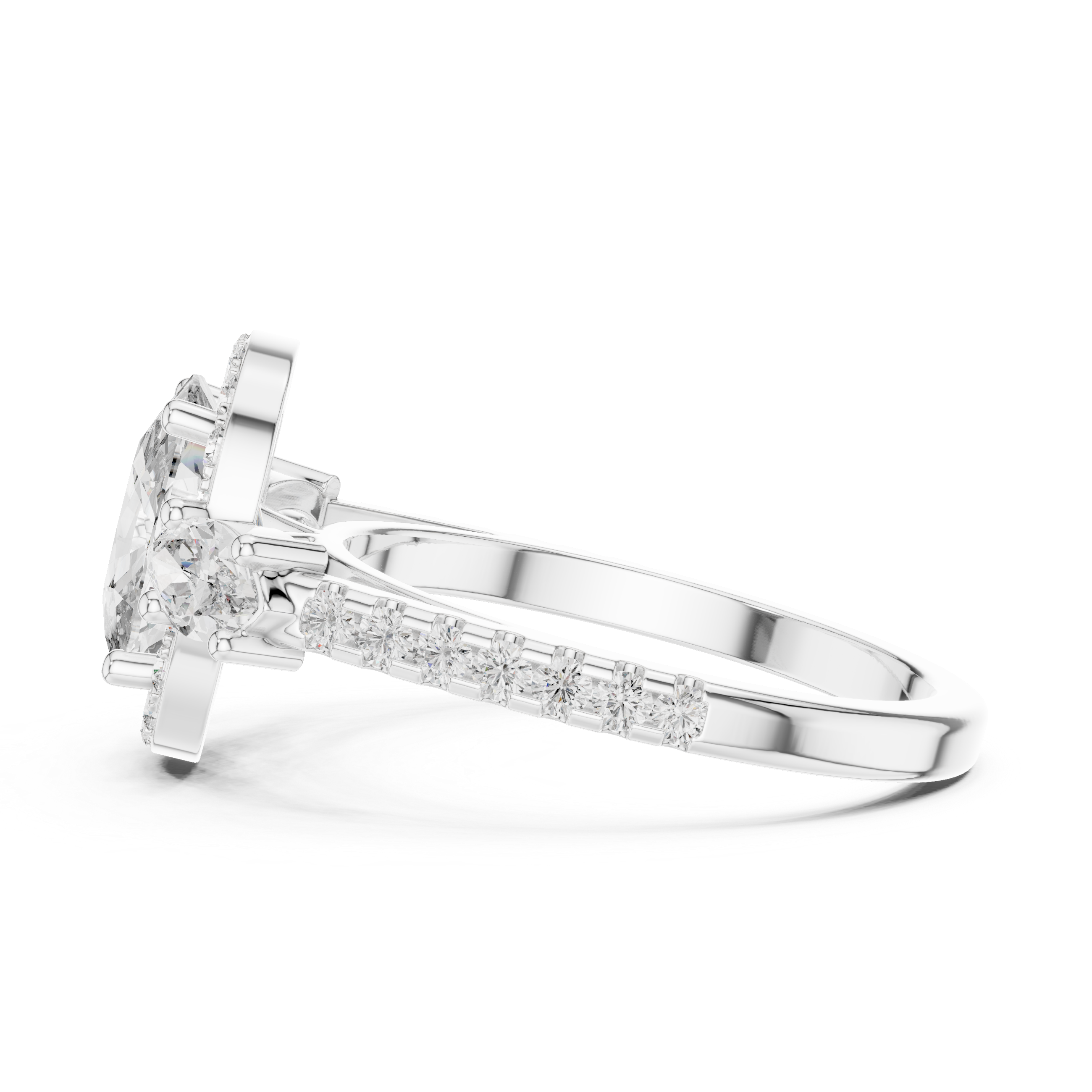 Oval & Marquise Brilliant Moissanite VVS1 Eternity Engagement Ring