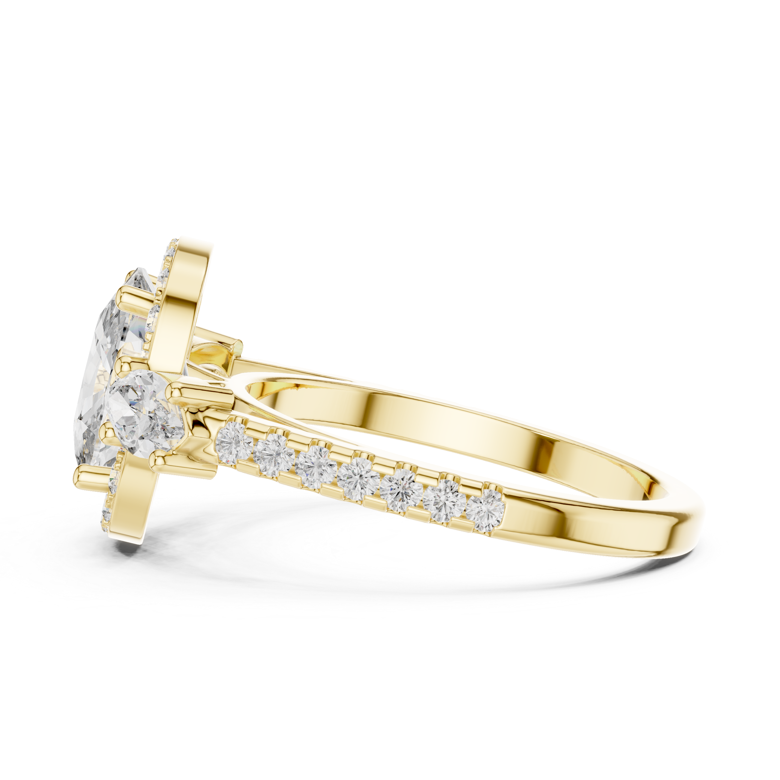 Oval & Marquise Brilliant Moissanite VVS1 Eternity Engagement Ring