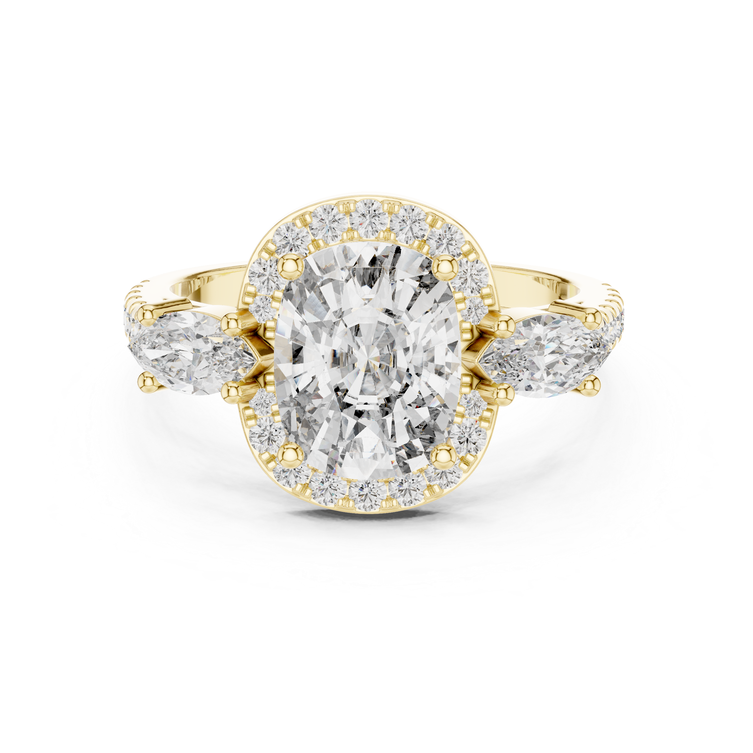 Oval & Marquise Brilliant Moissanite VVS1 Eternity Engagement Ring