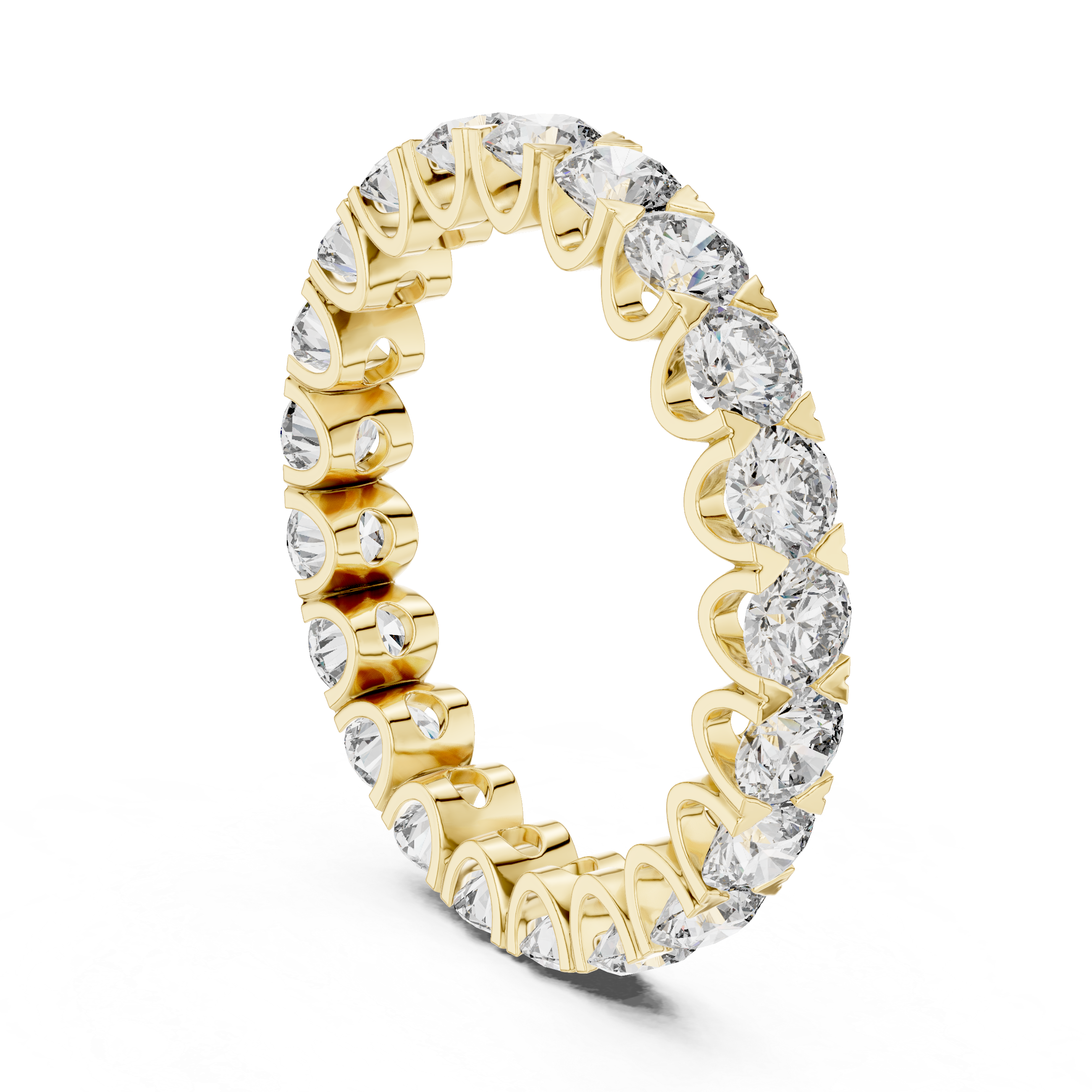 Round Cut Brilliant Moissanite VVS1 Eternity Band