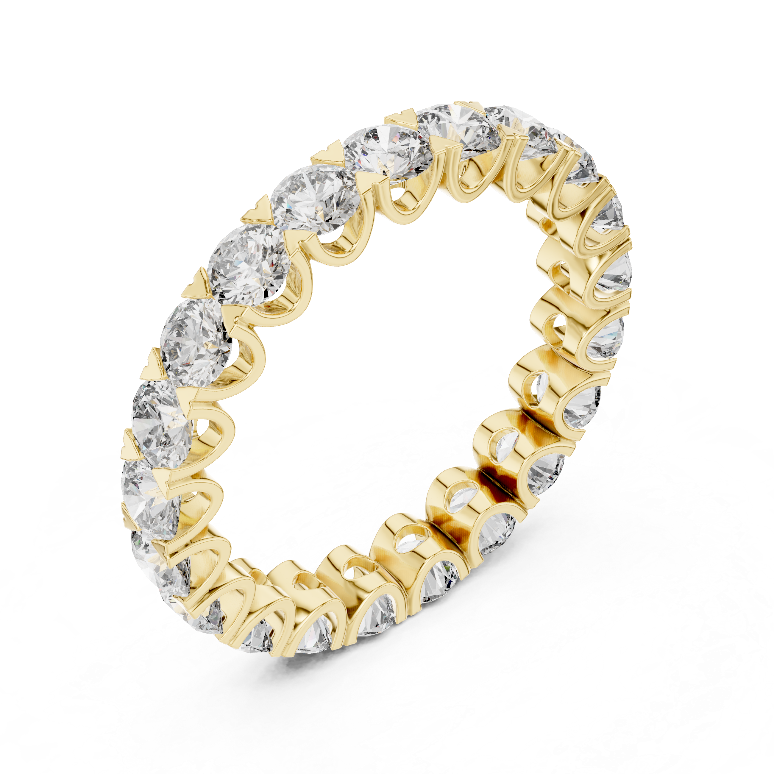 Round Cut Brilliant Moissanite VVS1 Eternity Band