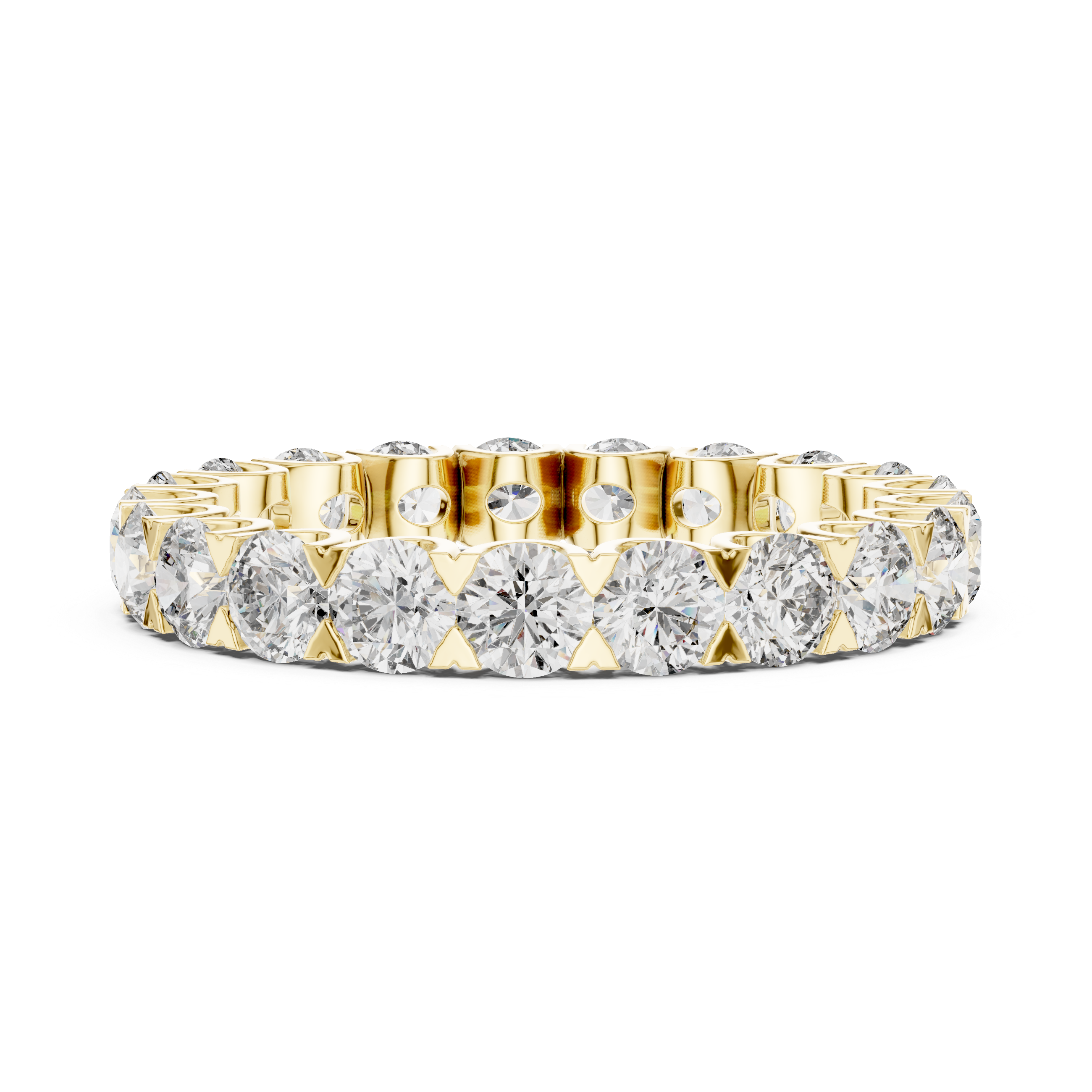 Round Cut Brilliant Moissanite VVS1 Eternity Band
