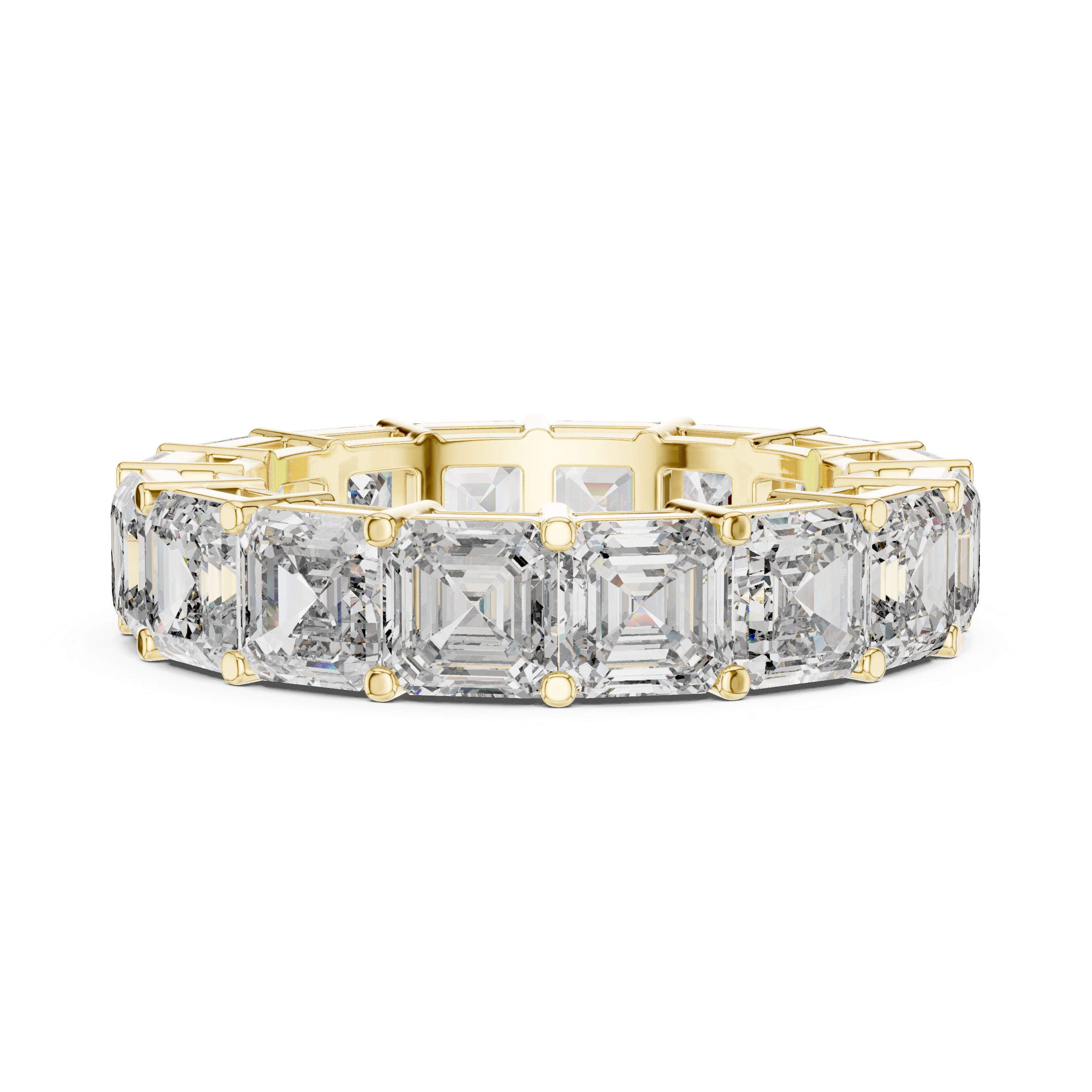Asscher Cut Brilliant Moissanite VVS1 Eternity Band