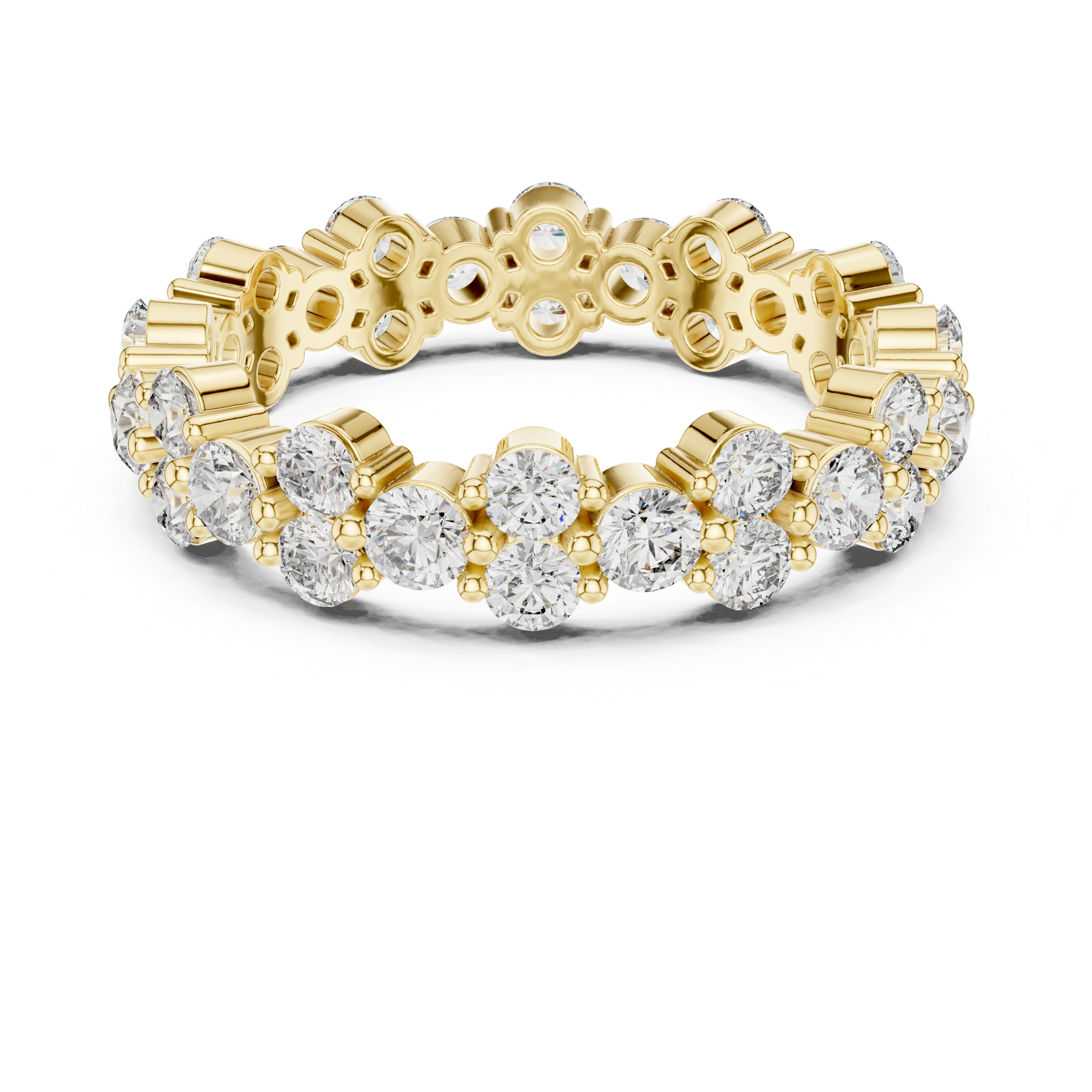 Round Cut Brilliant Moissanite VVS1 Eternity Band