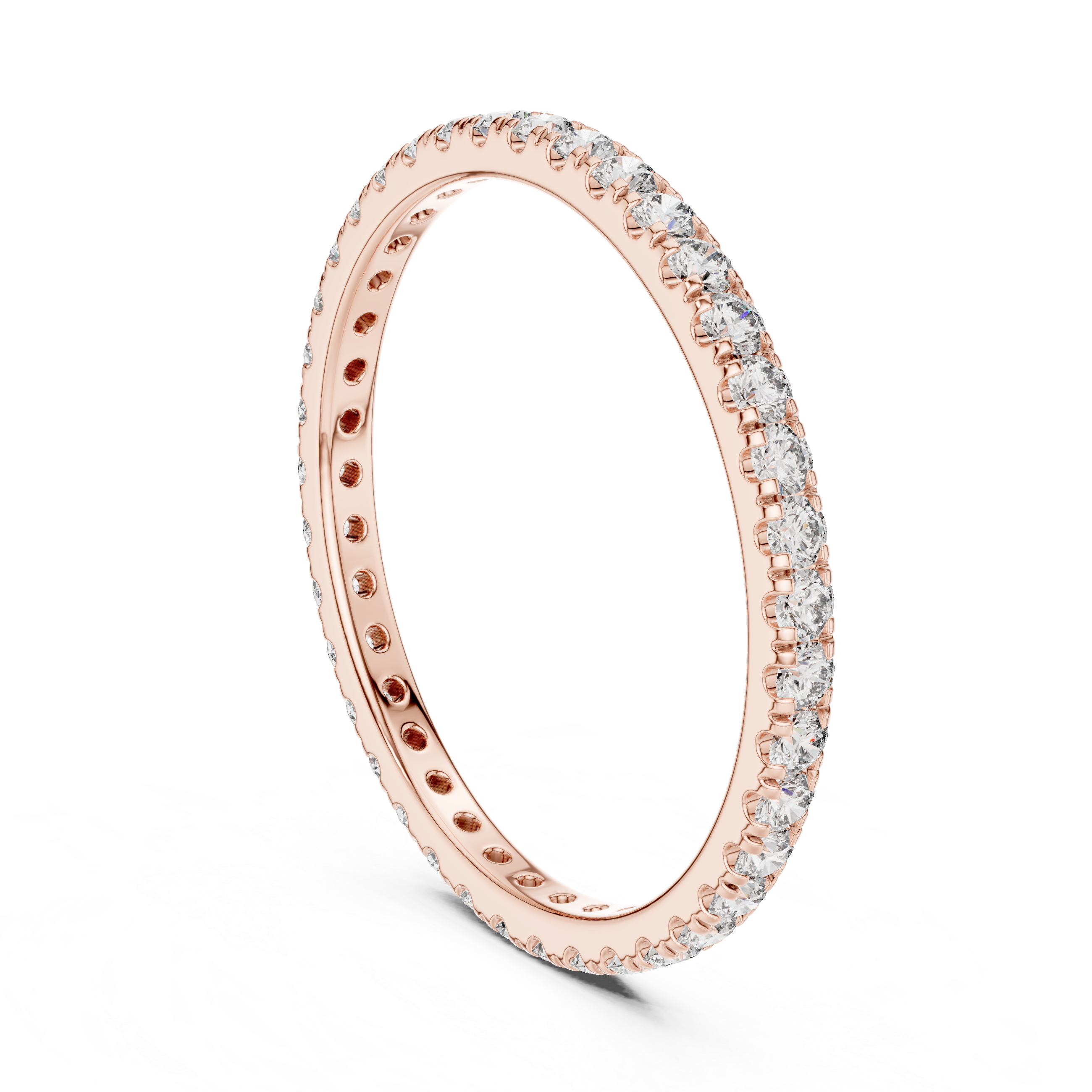 Round Cut Brilliant Moissanite VVS1 Eternity Band
