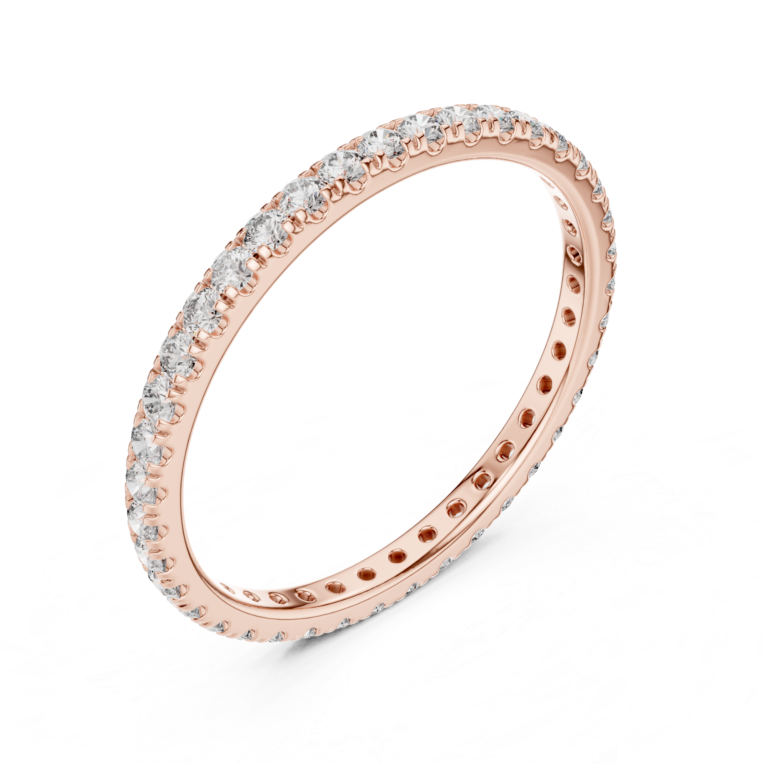 Round Cut Brilliant Moissanite VVS1 Eternity Band