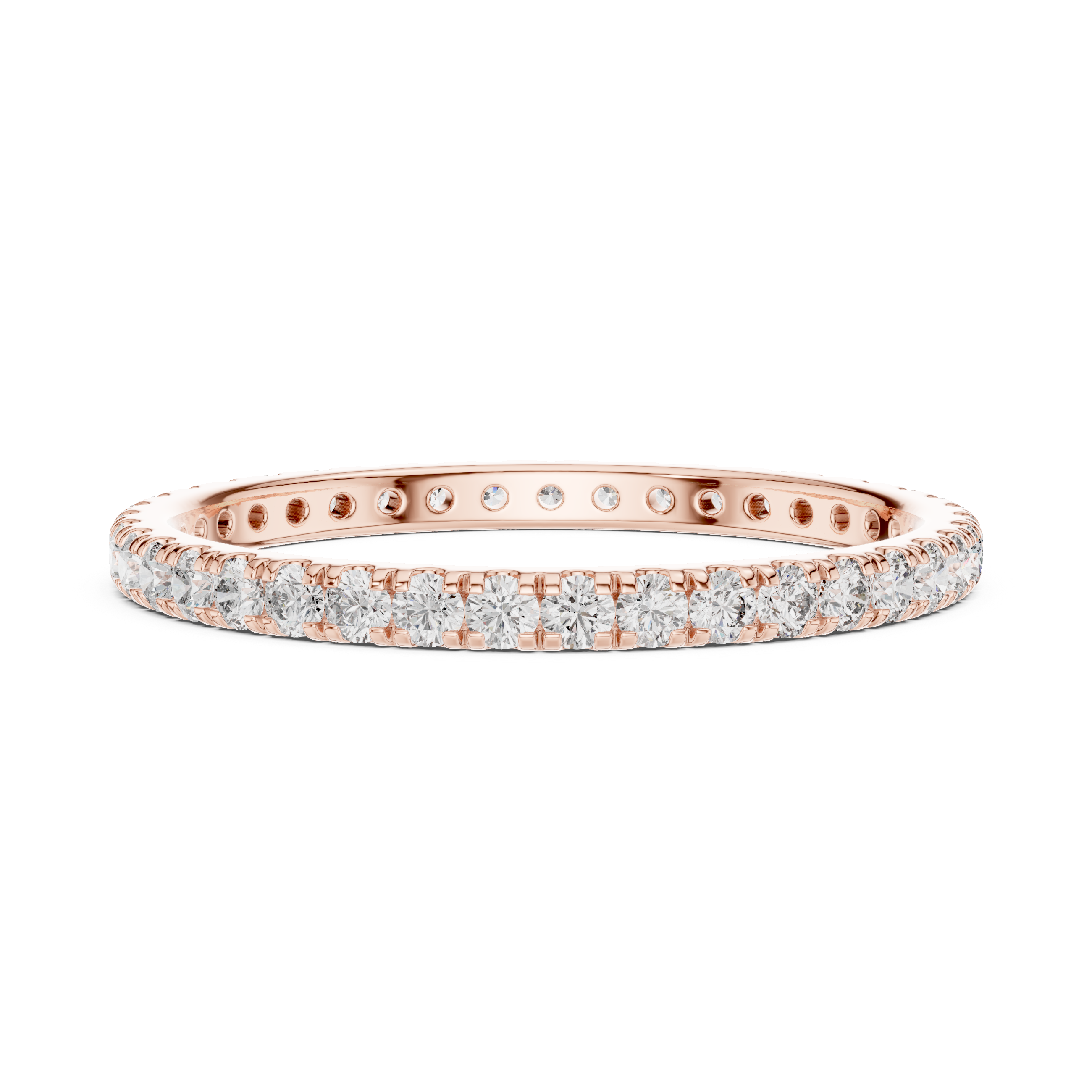 Round Cut Brilliant Moissanite VVS1 Eternity Band