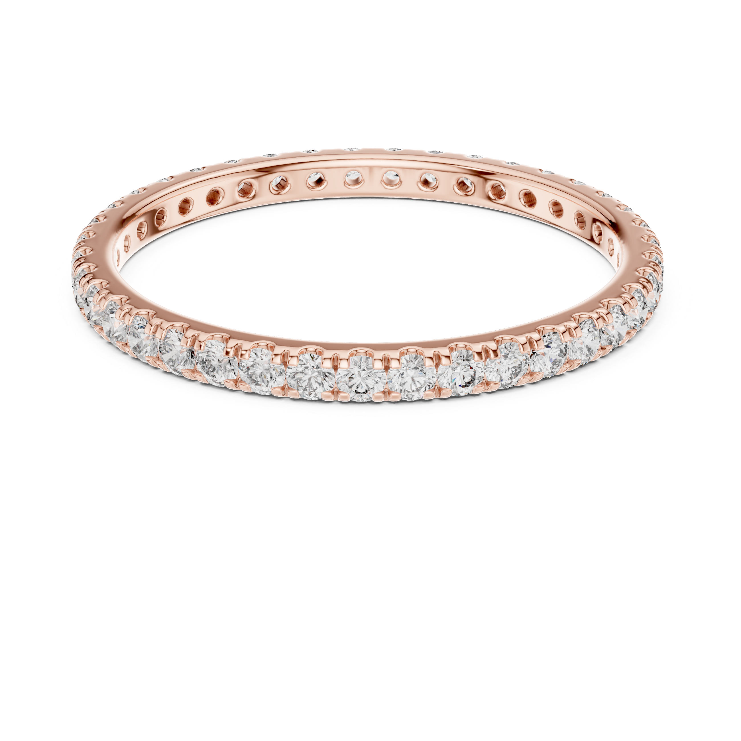 Round Cut Brilliant Moissanite VVS1 Eternity Band