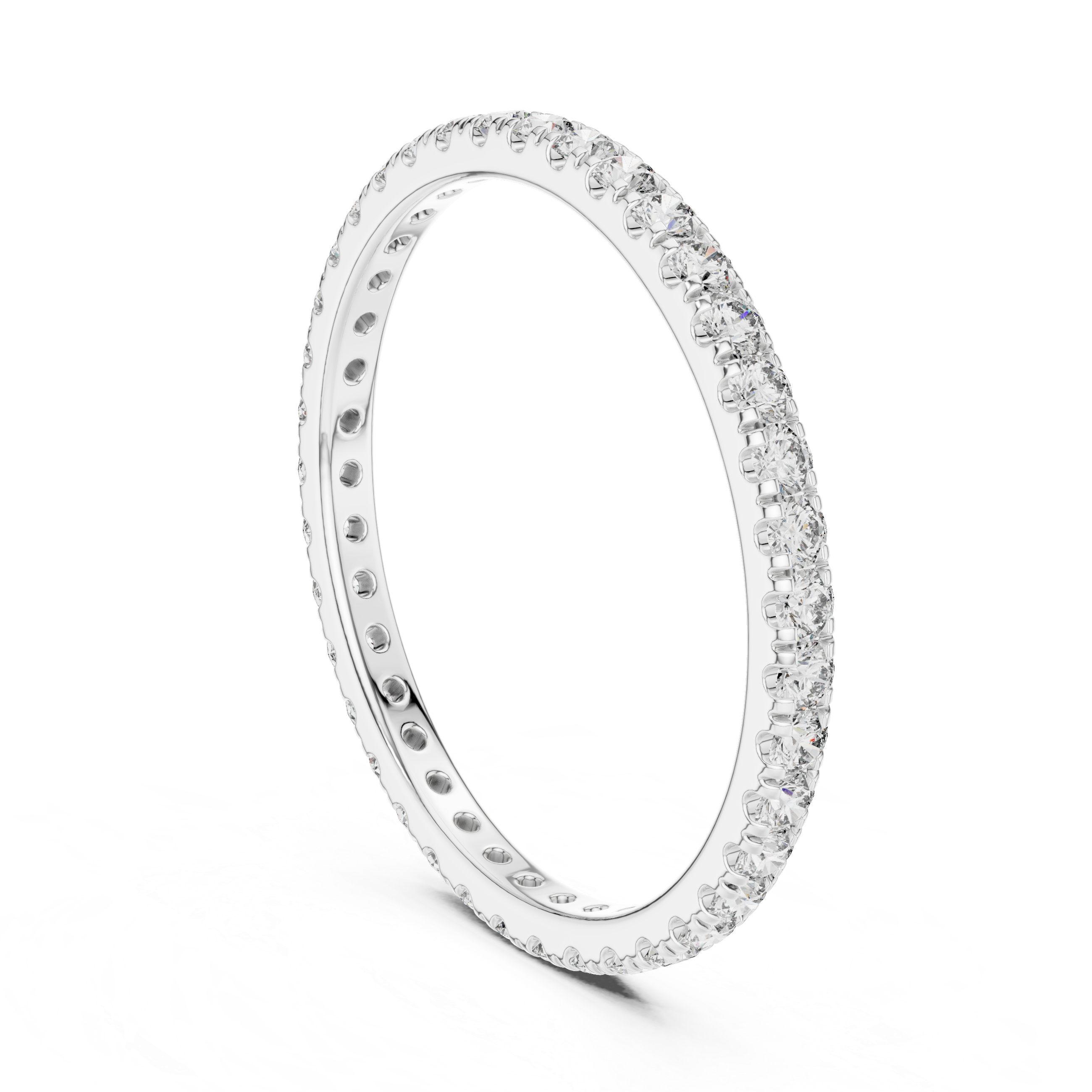 Round Cut Brilliant Moissanite VVS1 Eternity Band