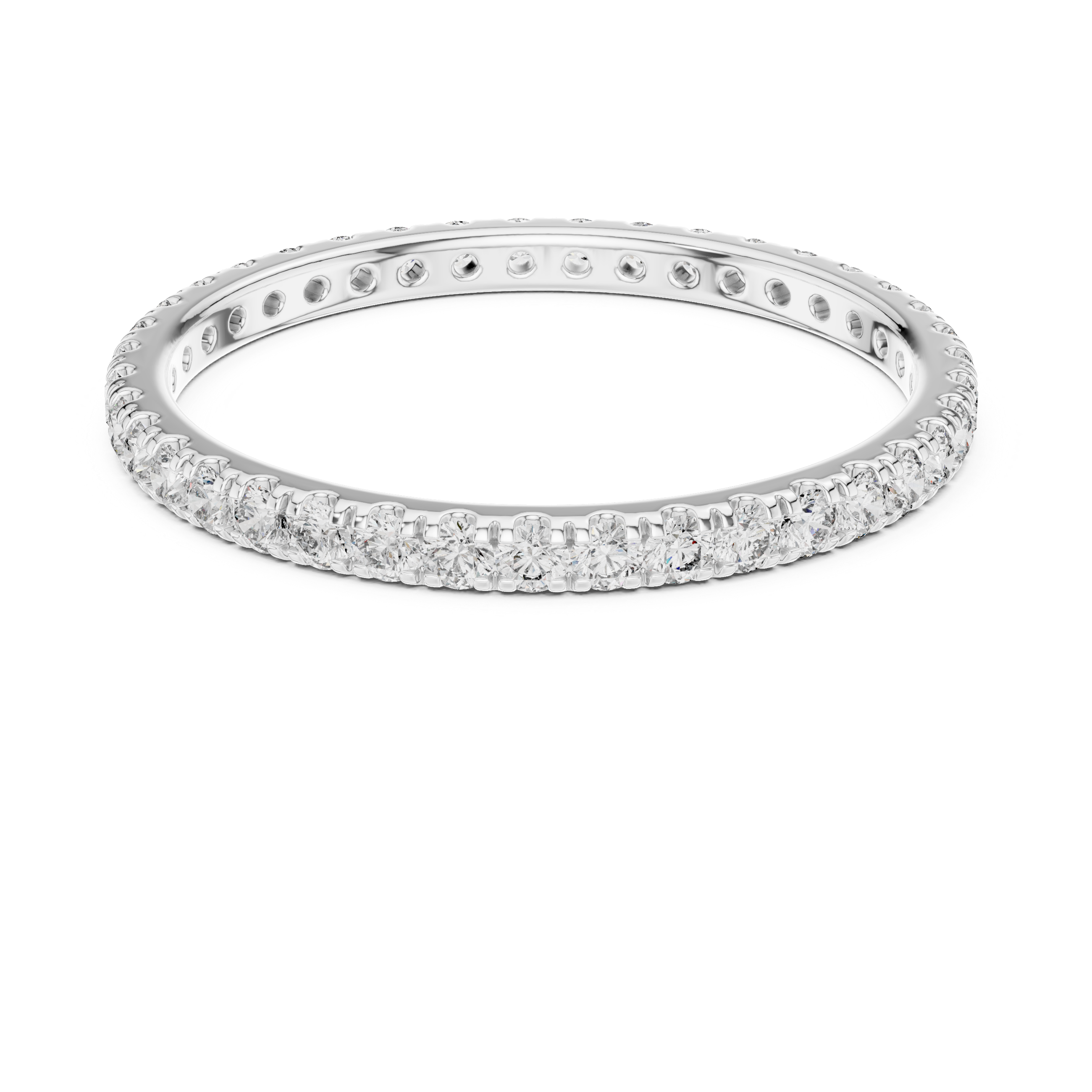 Round Cut Brilliant Moissanite VVS1 Eternity Band