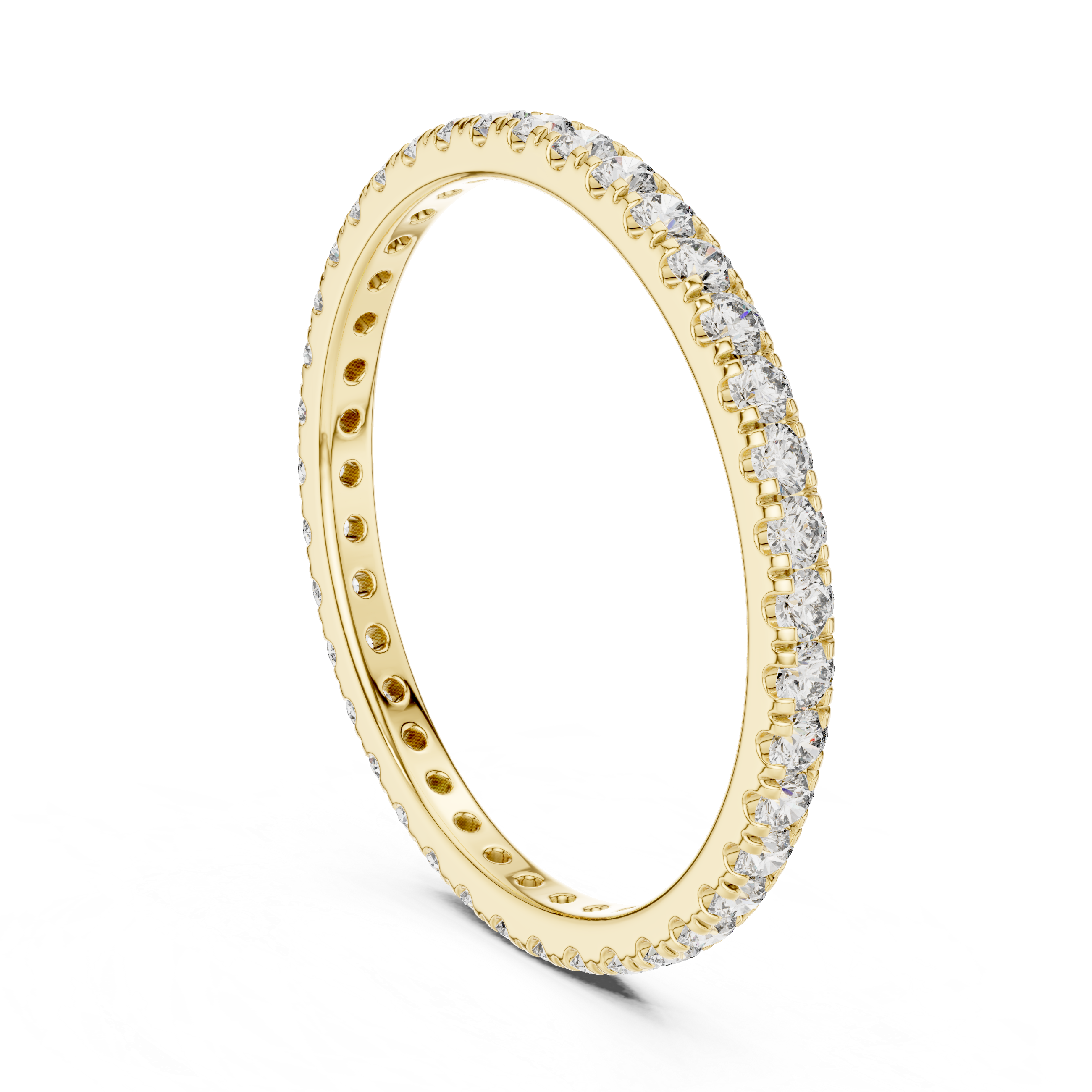 Round Cut Brilliant Moissanite VVS1 Eternity Band
