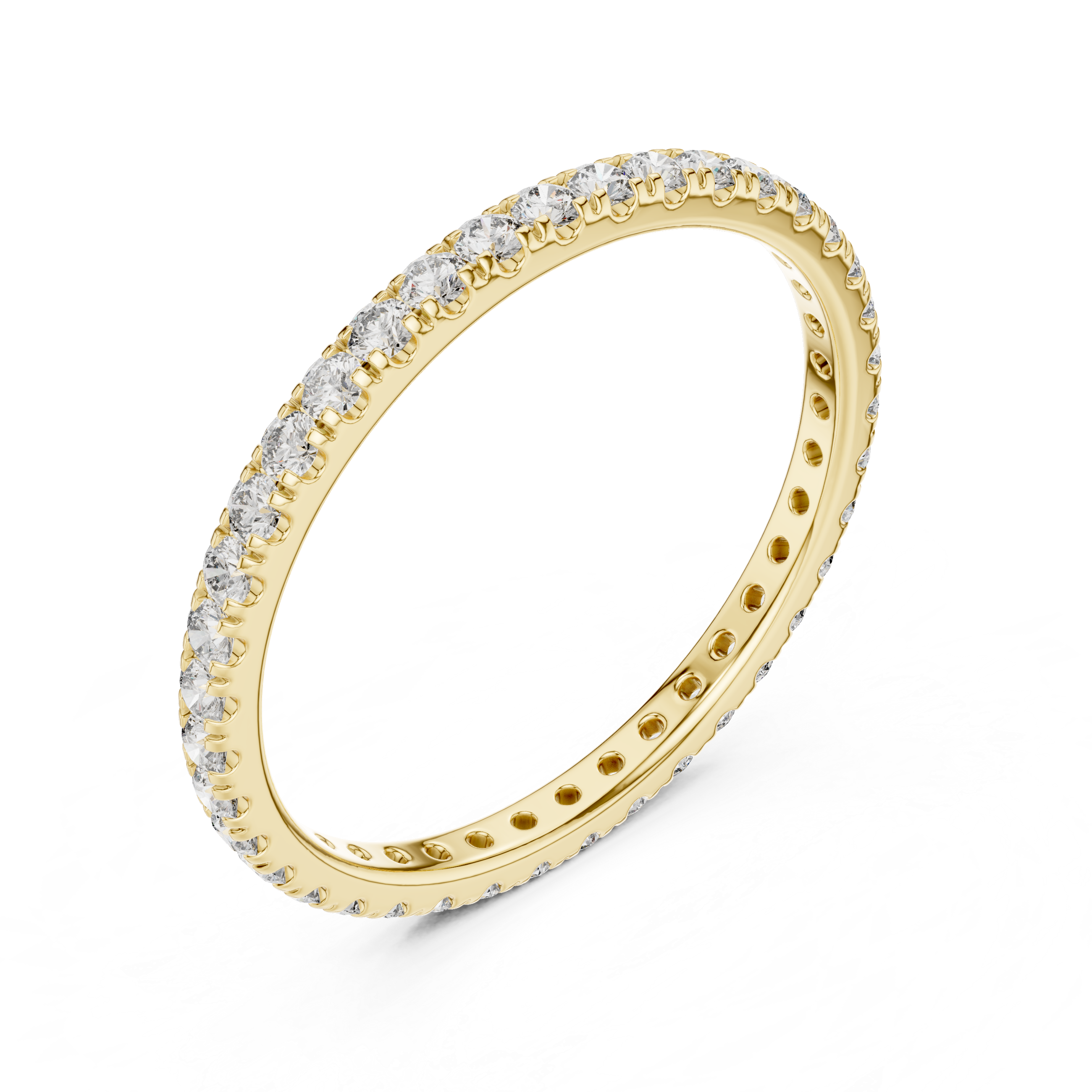Round Cut Brilliant Moissanite VVS1 Eternity Band