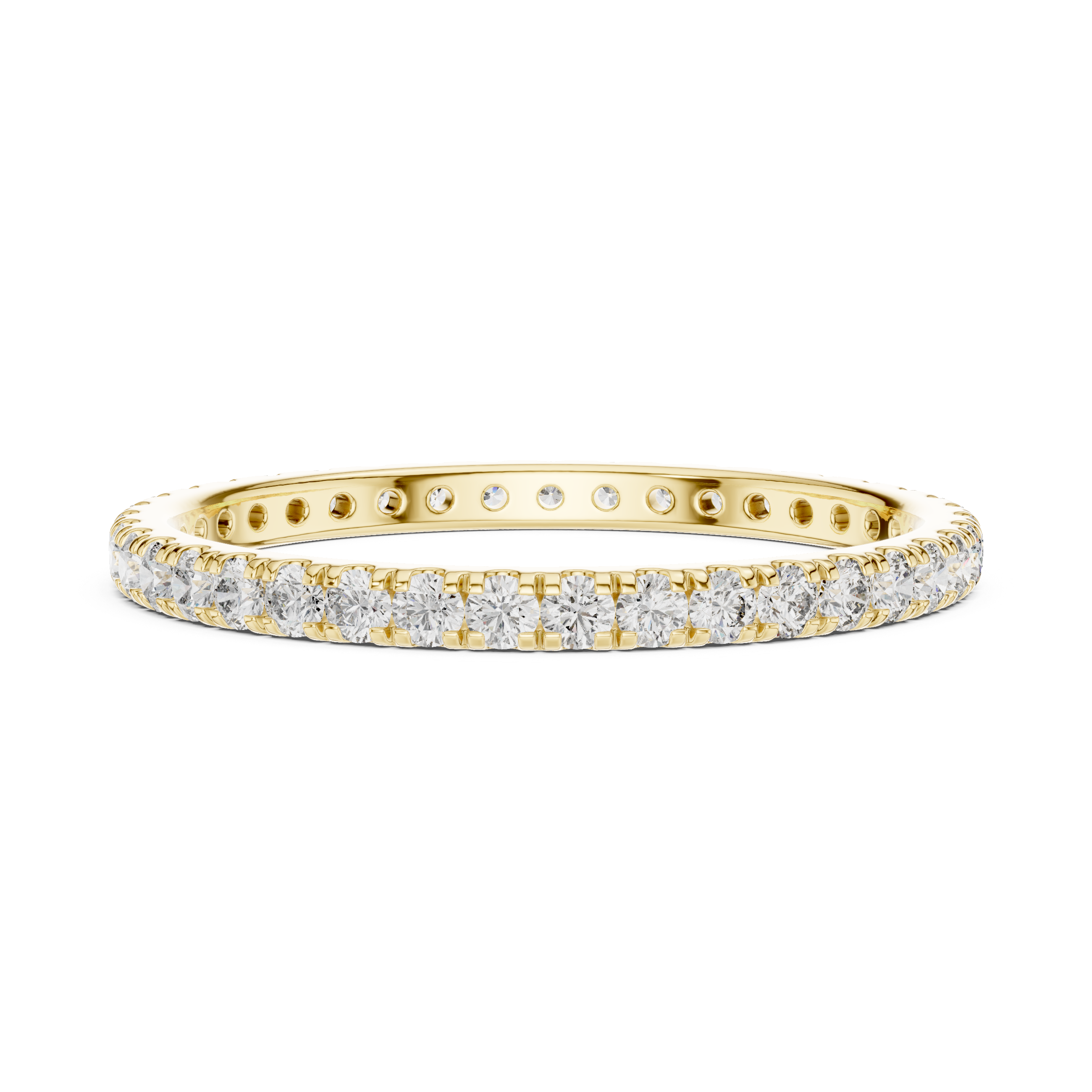 Round Cut Brilliant Moissanite VVS1 Eternity Band