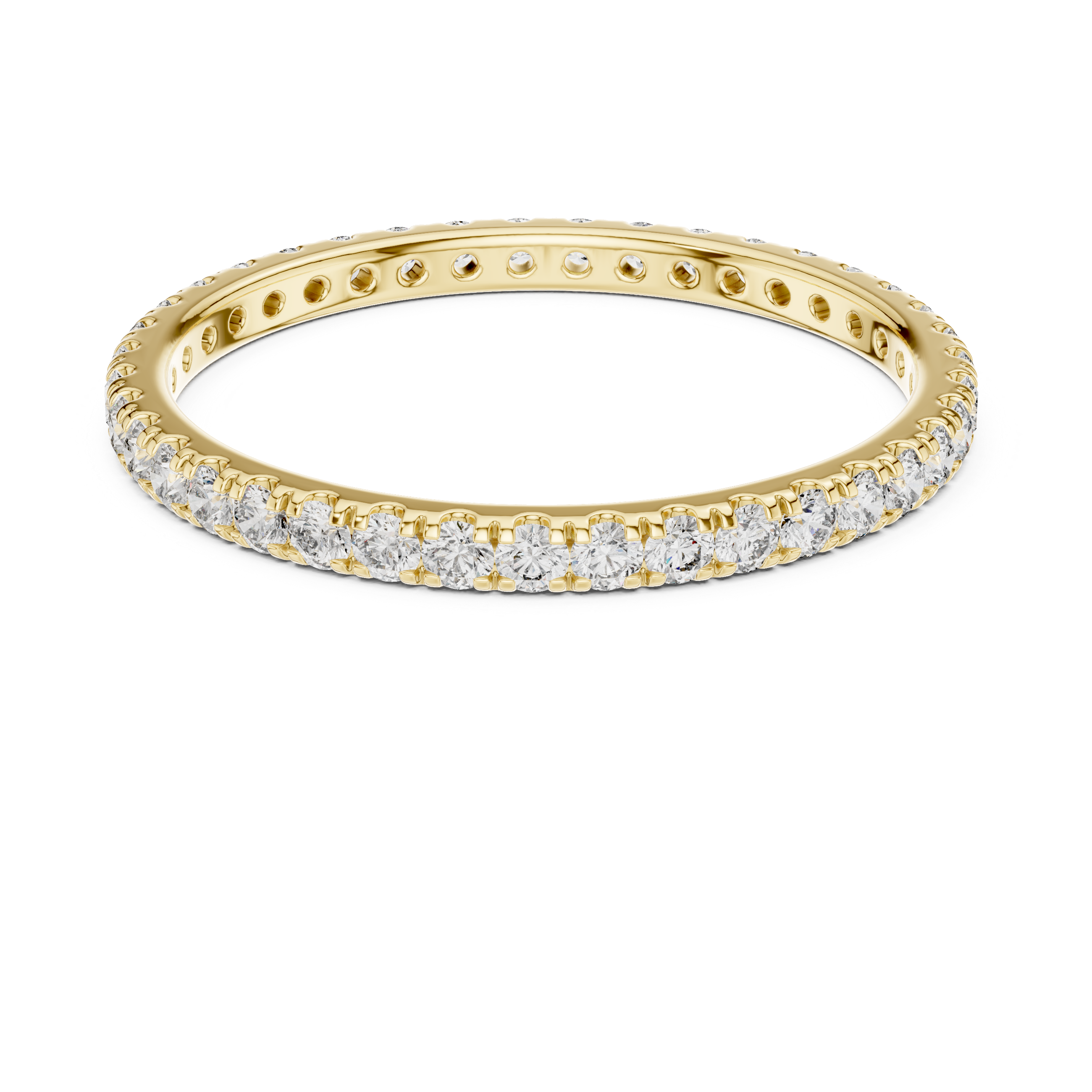 Round Cut Brilliant Moissanite VVS1 Eternity Band