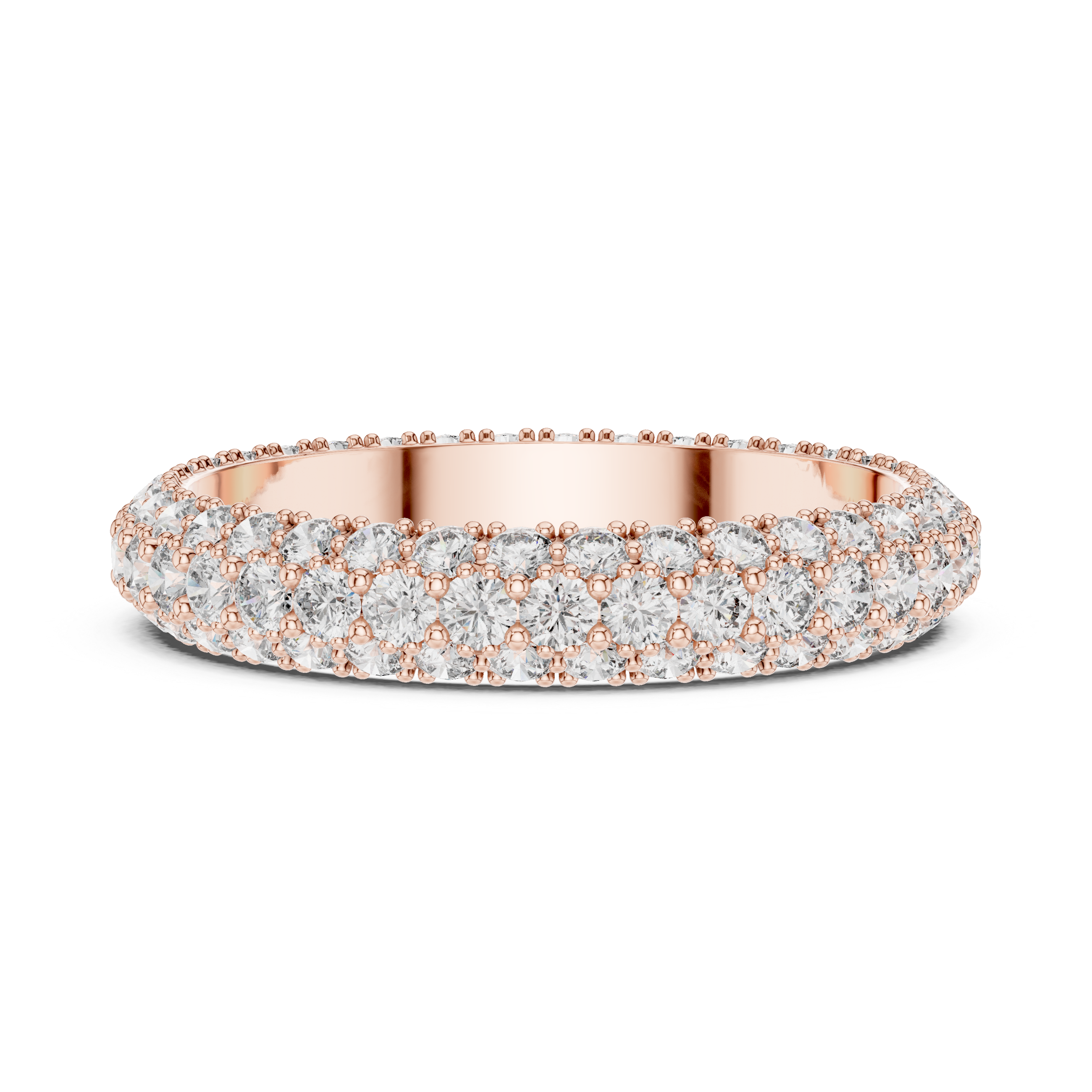 Round Cut Brilliant Moissanite VVS1 Eternity Band